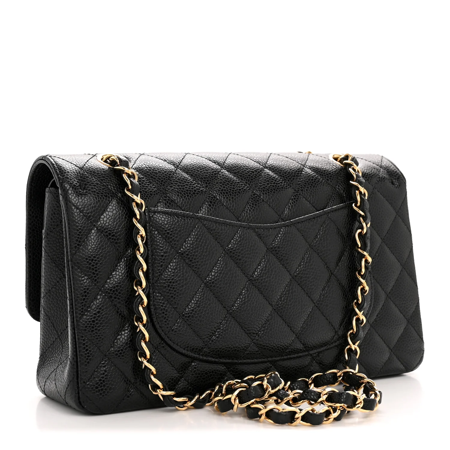 Caviar Quilted Medium Double Flap Black - Image 3