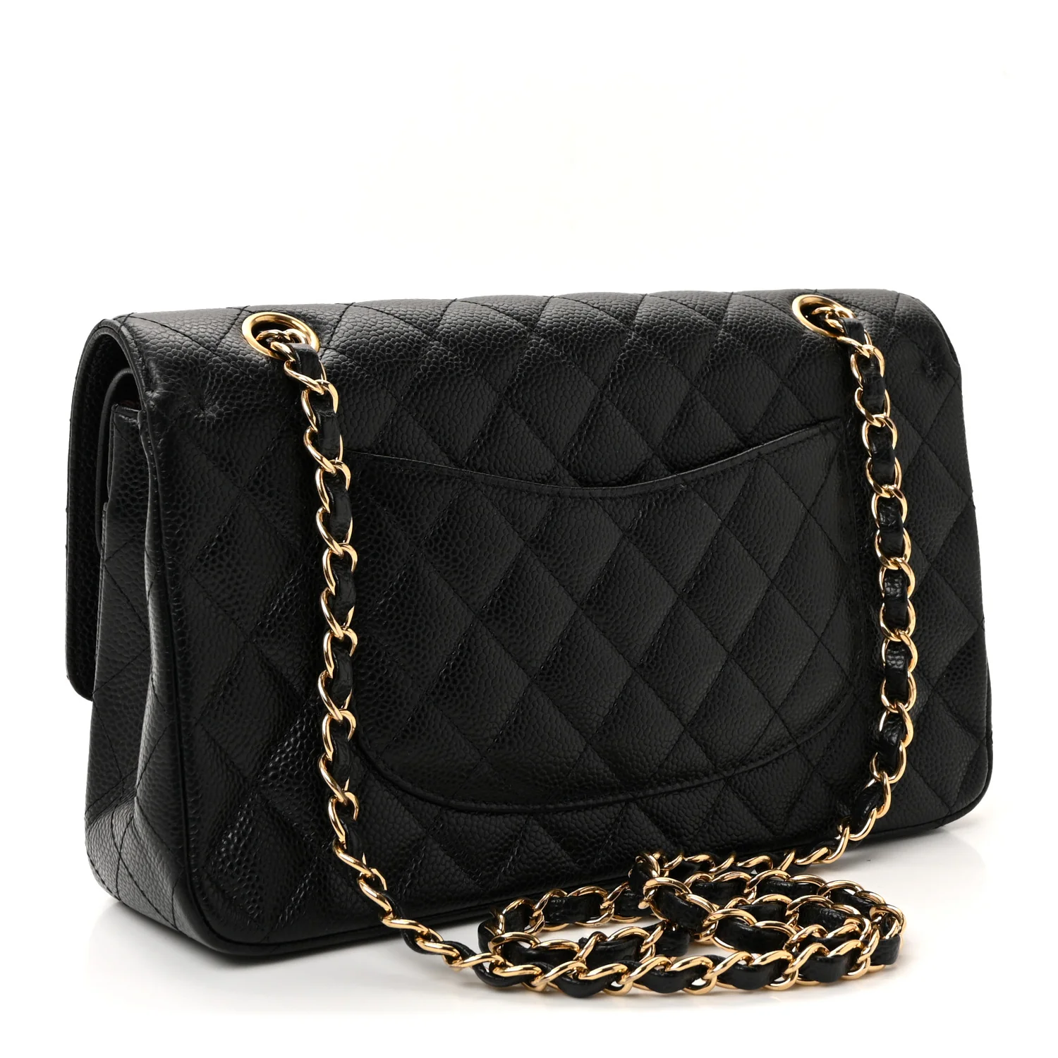 Caviar Quilted Medium Double Flap Black - Image 3