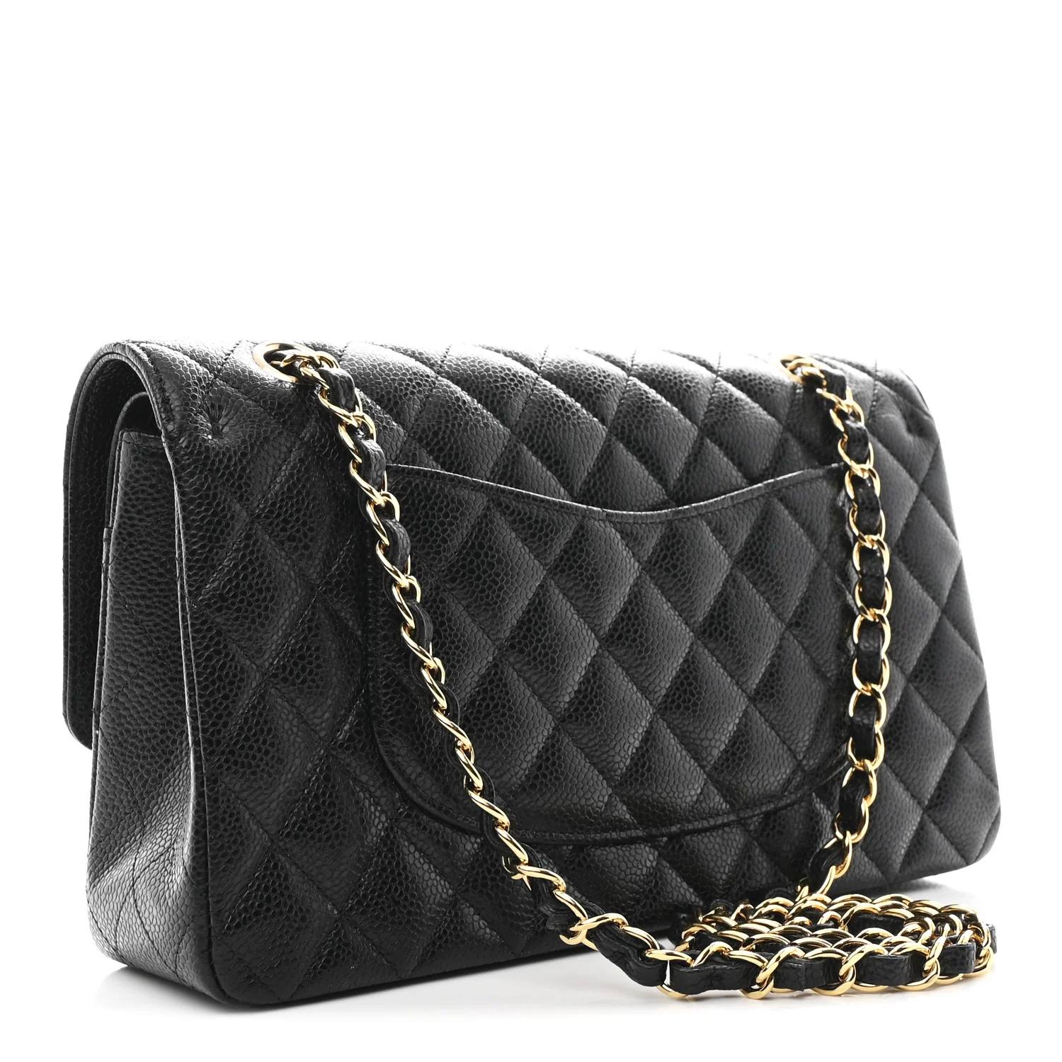 Caviar Quilted Medium Double Flap Black - Image 3