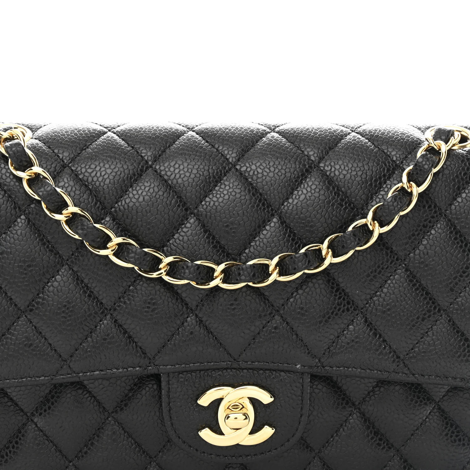 Caviar Quilted Medium Double Flap Black - Image 8