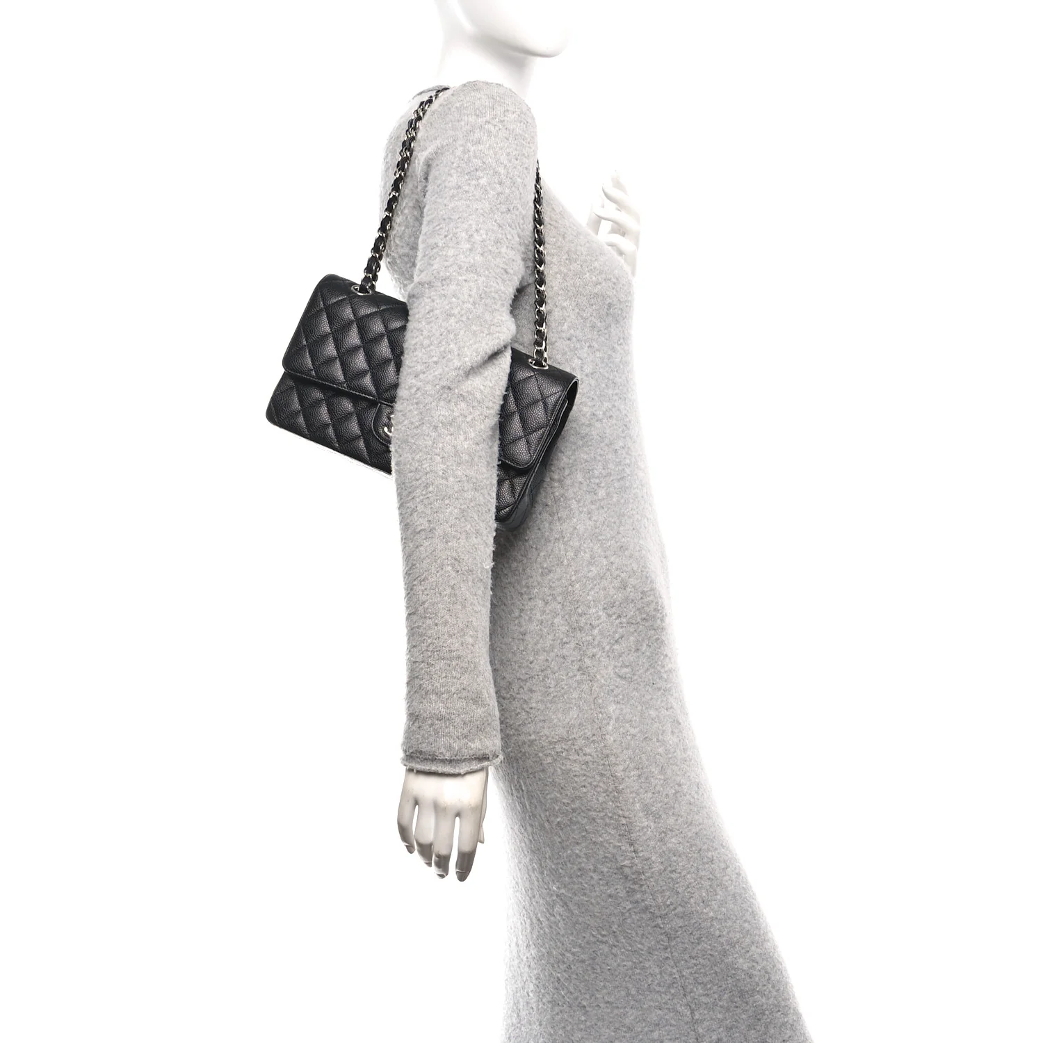 Caviar Quilted Medium Double Flap Black - Image 2