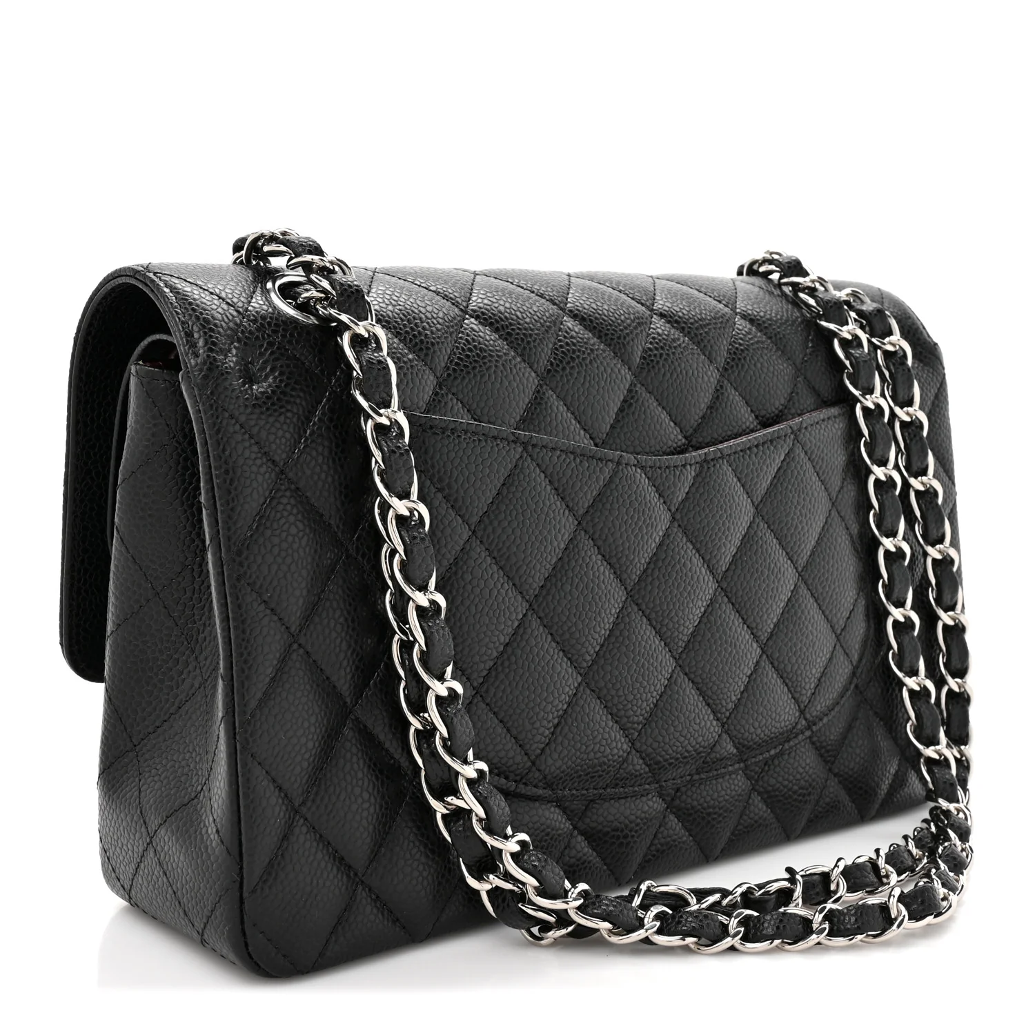 Caviar Quilted Medium Double Flap Black - Image 3