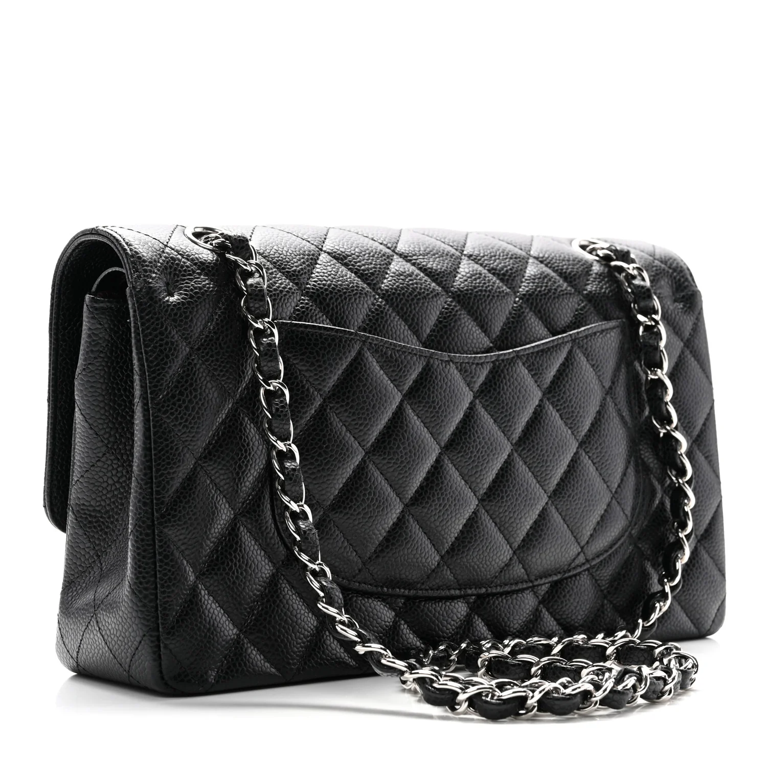 Caviar Quilted Medium Double Flap Black - Image 3