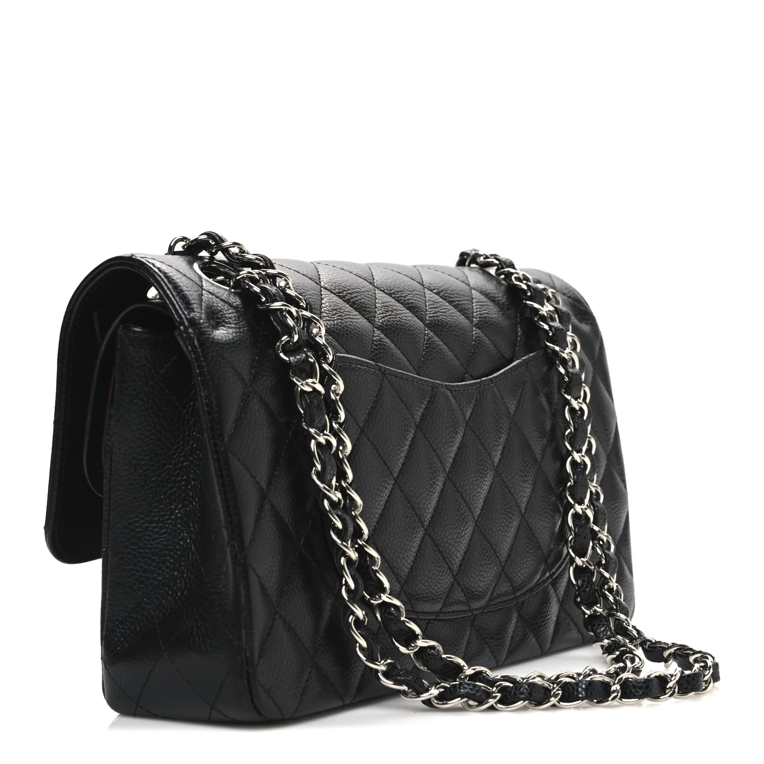 Caviar Quilted Medium Double Flap Black - Image 3