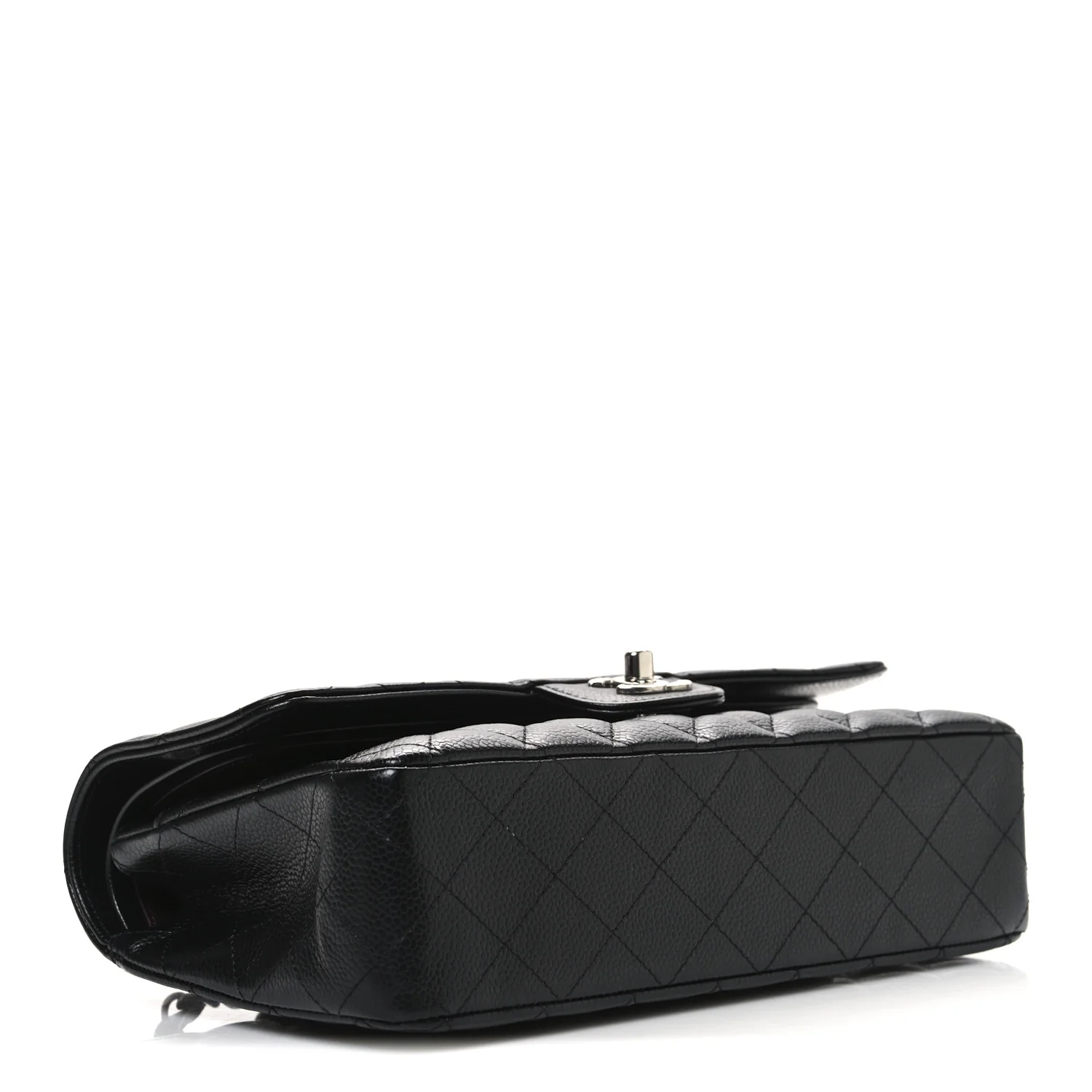 Caviar Quilted Medium Double Flap Black - Image 4
