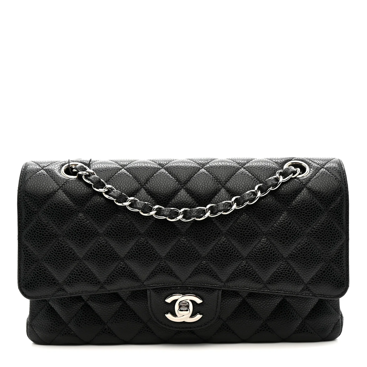 Caviar Quilted Medium Double Flap Black - Image 2