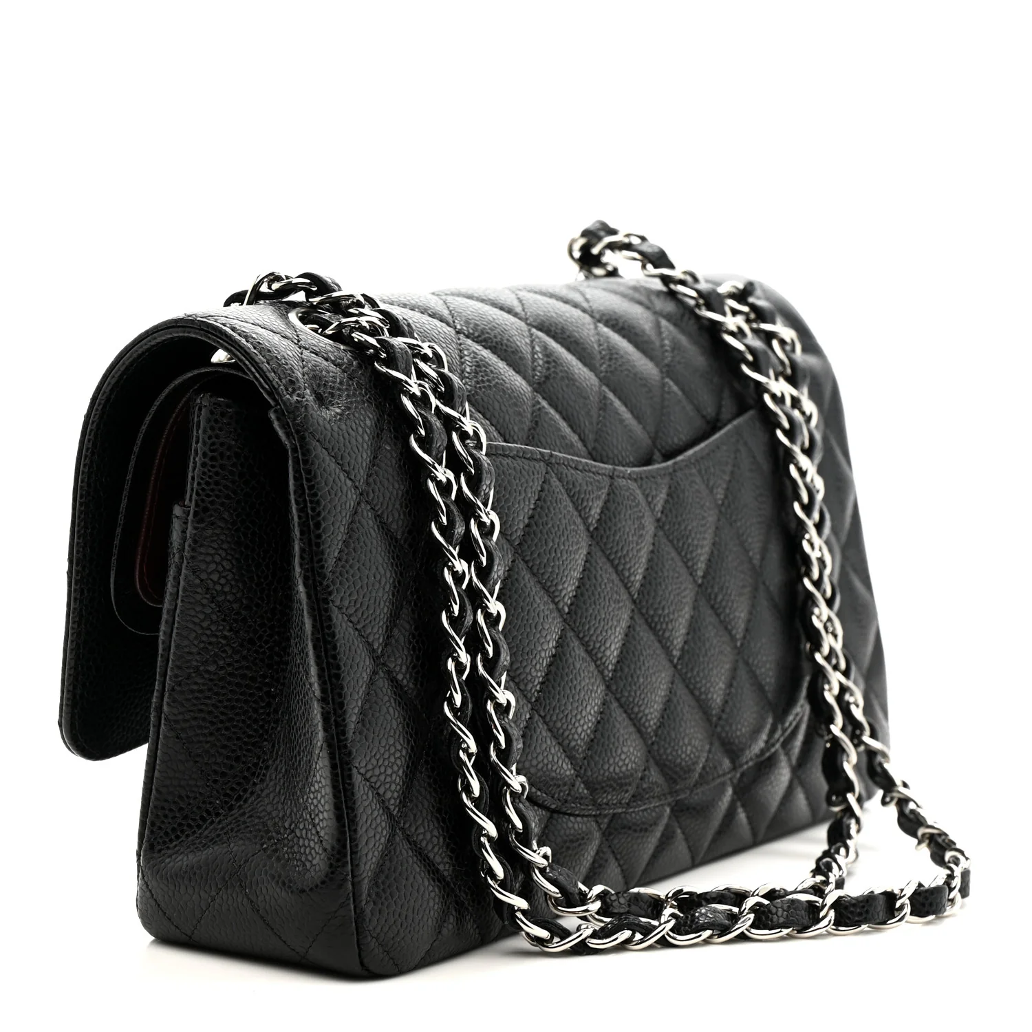Caviar Quilted Medium Double Flap Black - Image 5