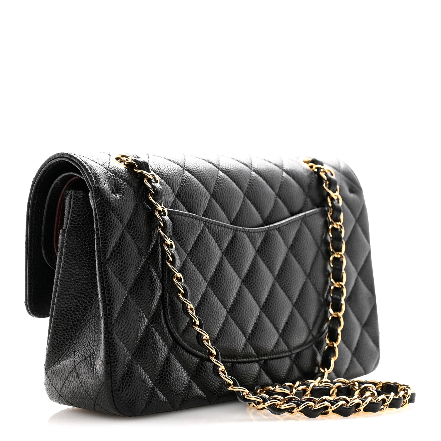 Caviar Quilted Medium Double Flap Black - Image 3