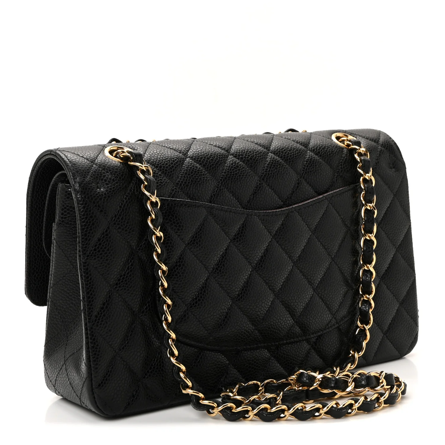 Caviar Quilted Medium Double Flap Black - Image 3