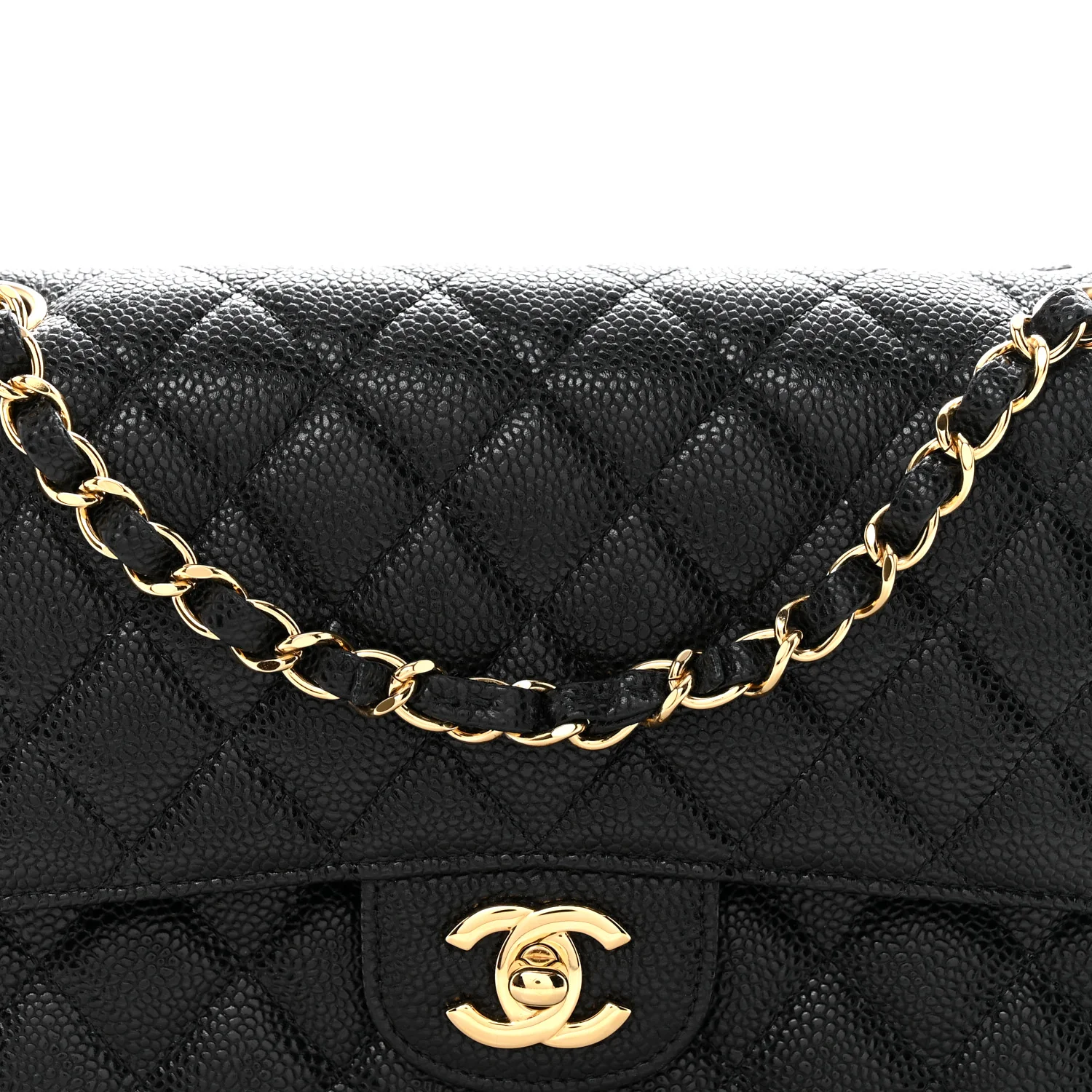 Caviar Quilted Medium Double Flap Black - Image 8