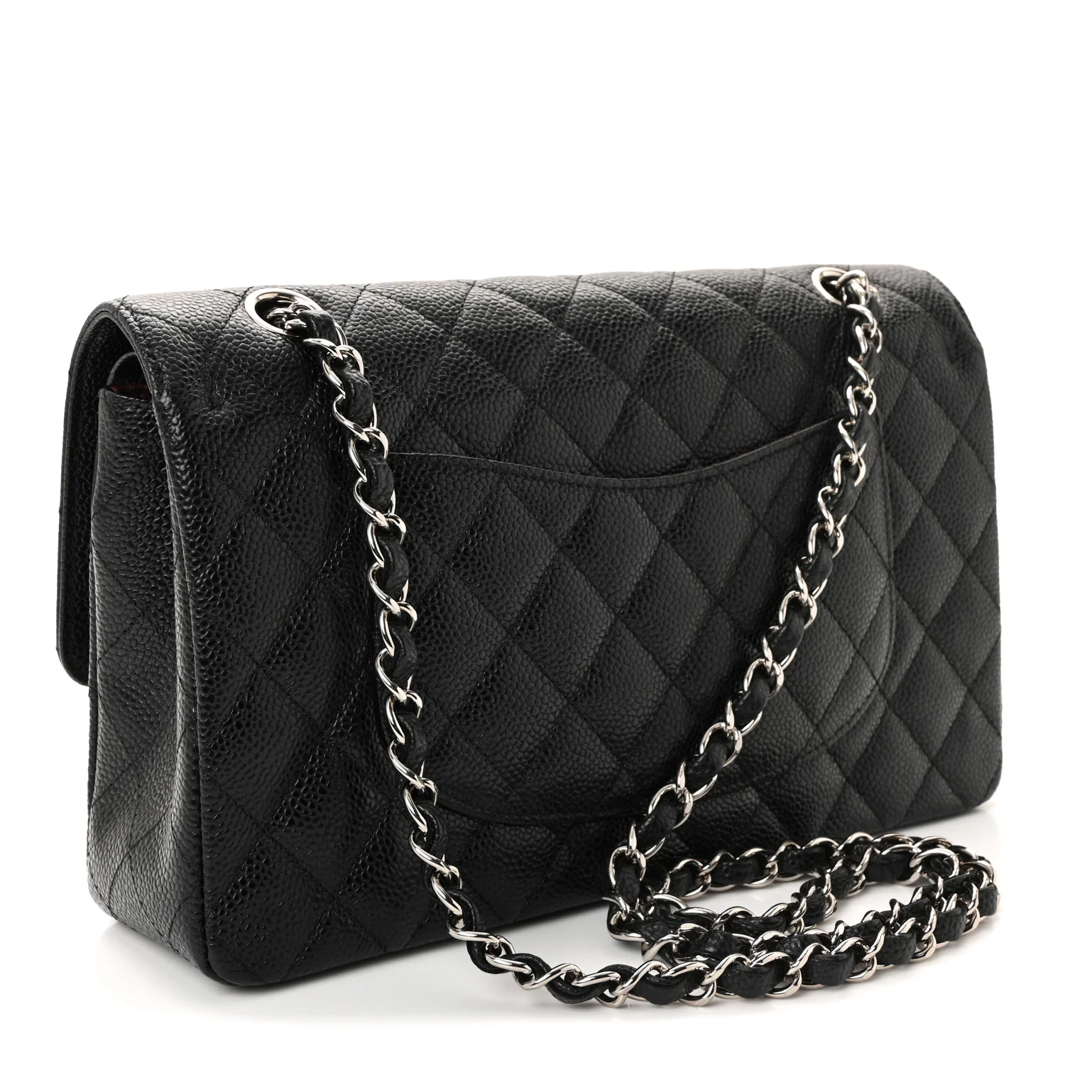 Caviar Quilted Medium Double Flap Black - Image 2