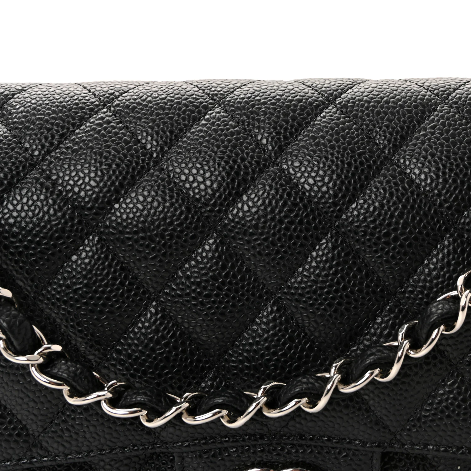 Caviar Quilted Medium Double Flap Black - Image 8