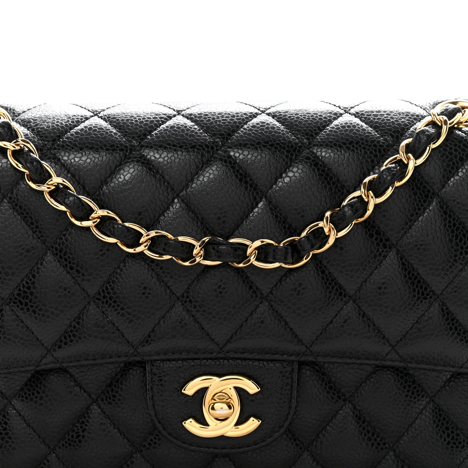 Caviar Quilted Medium Double Flap Black - Image 8