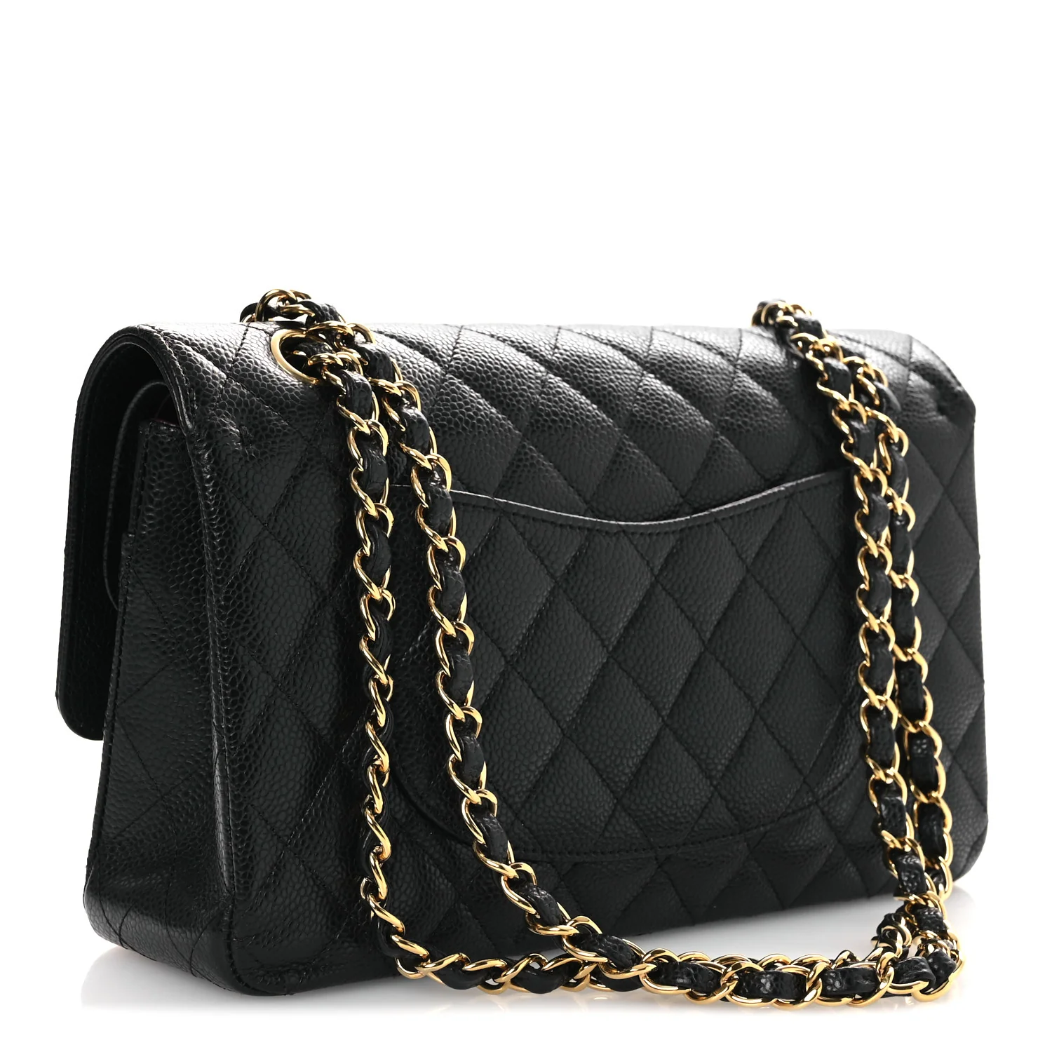 Caviar Quilted Medium Double Flap Black - Image 3