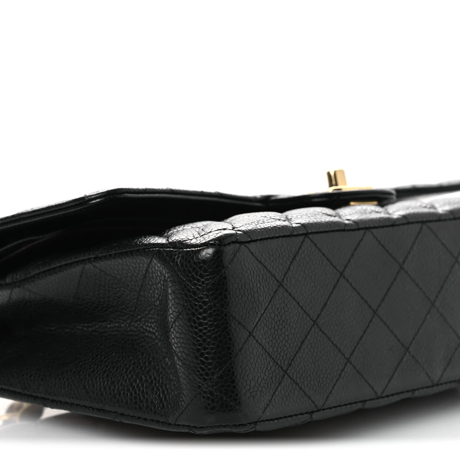 Caviar Quilted Medium Double Flap Black - Image 9