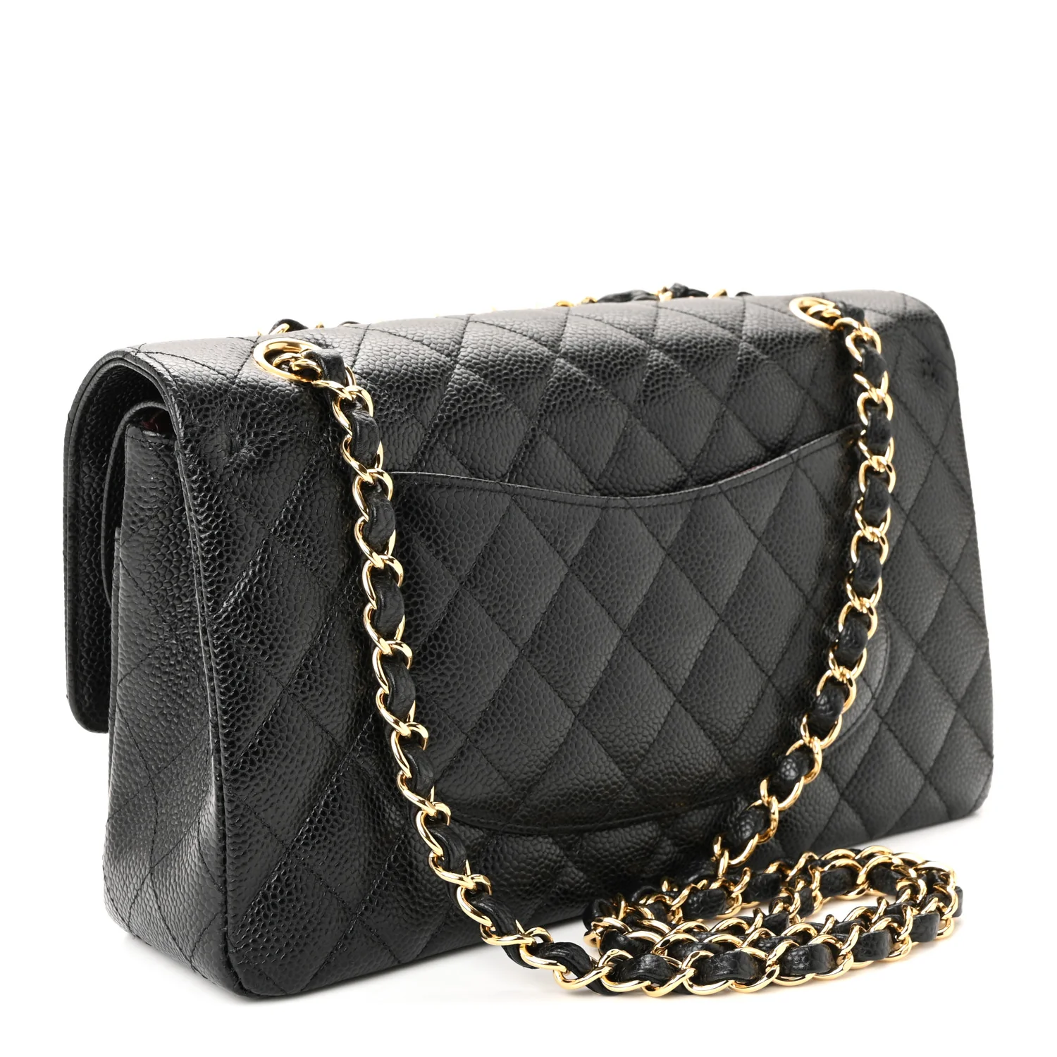 Caviar Quilted Medium Double Flap Black - Image 3