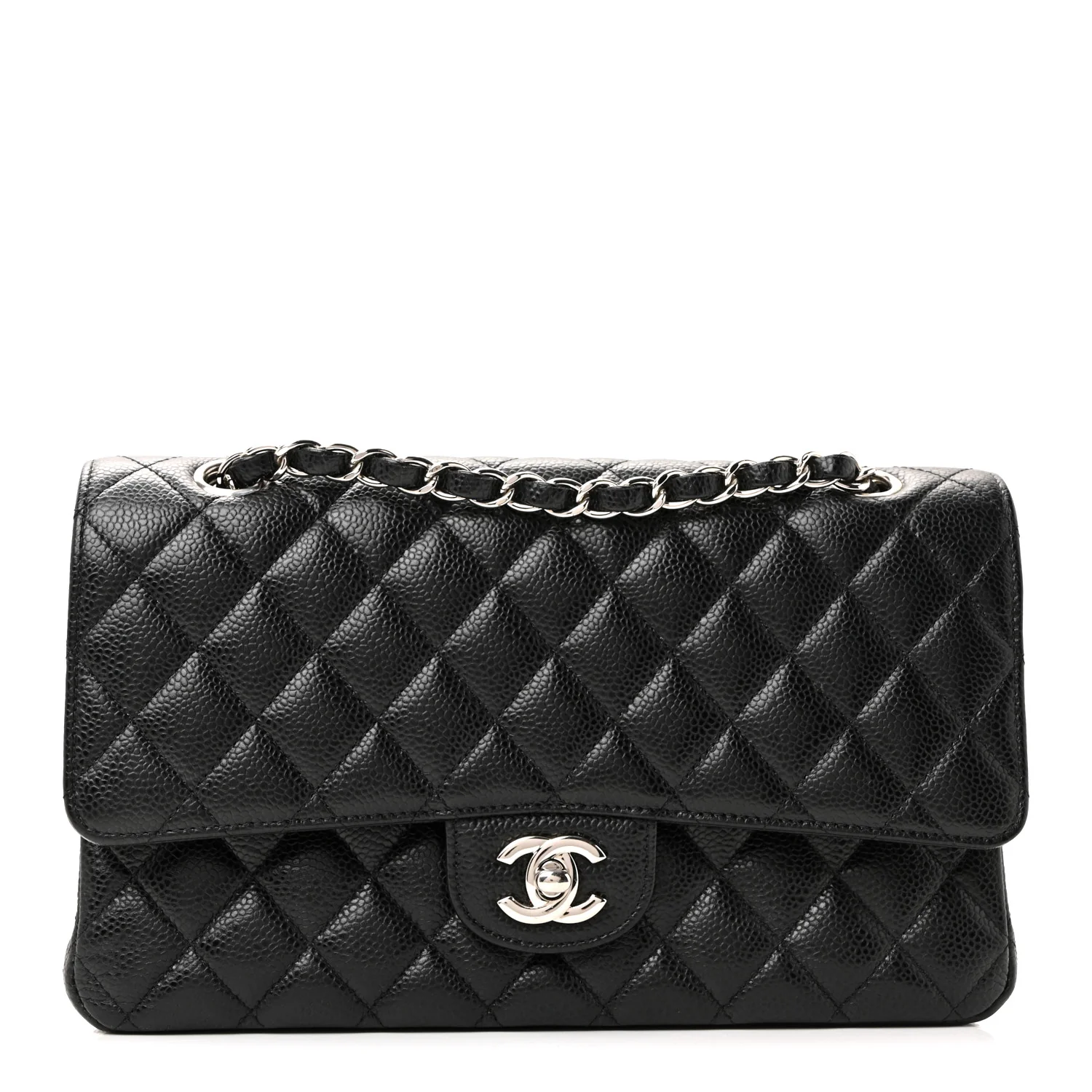 Caviar Quilted Medium Double Flap Black - Image 2