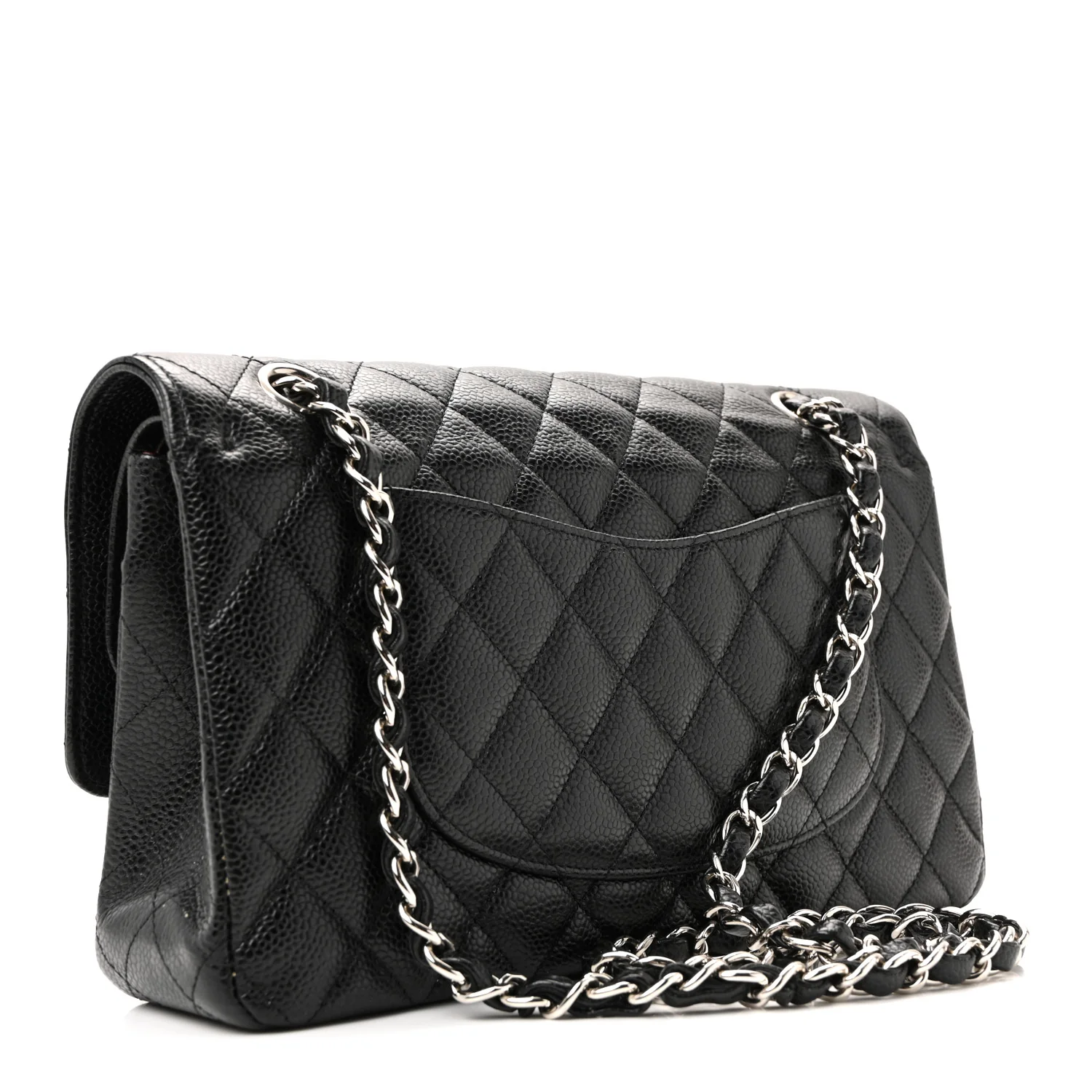 Caviar Quilted Medium Double Flap Black - Image 6