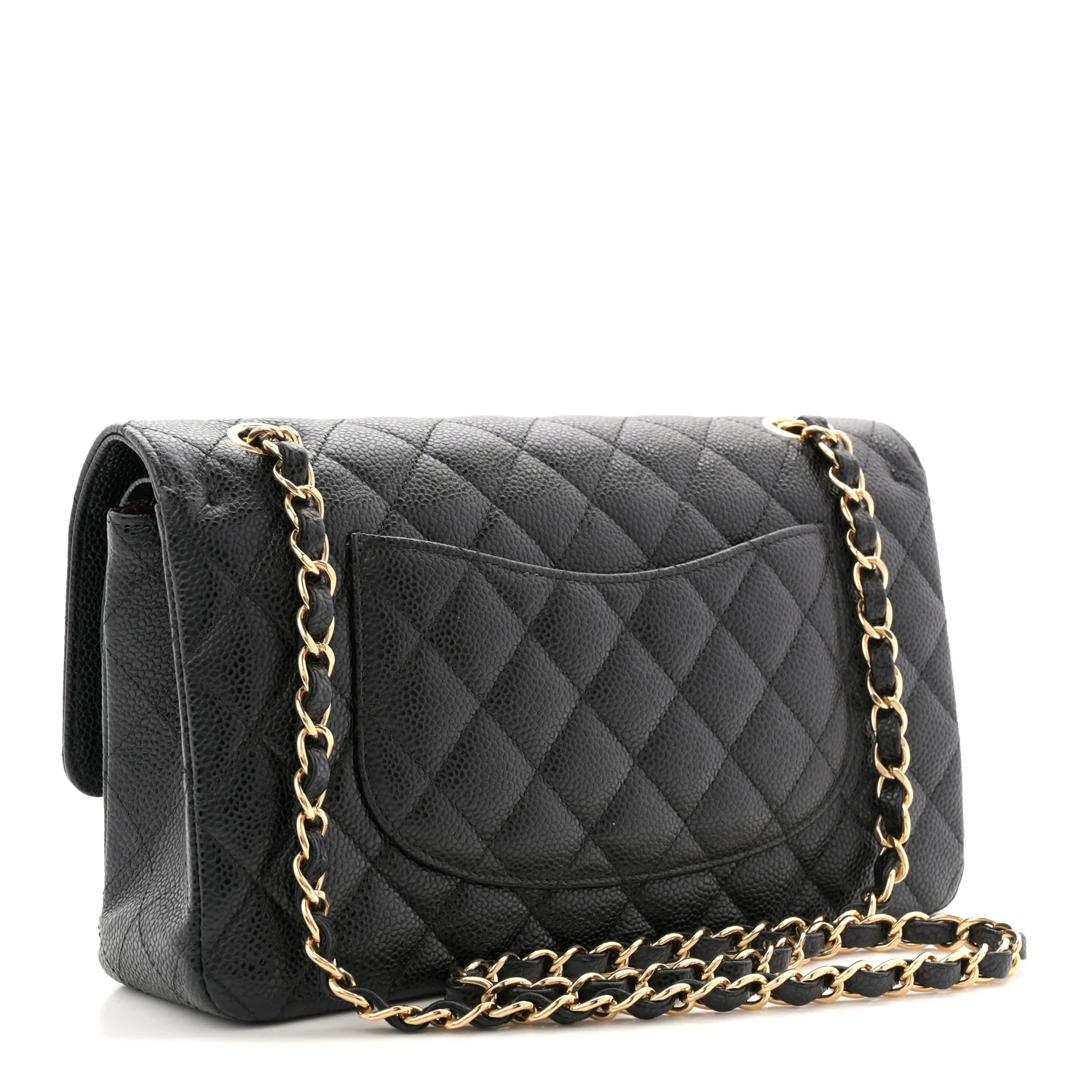 Caviar Quilted Medium Double Flap Black - Image 3