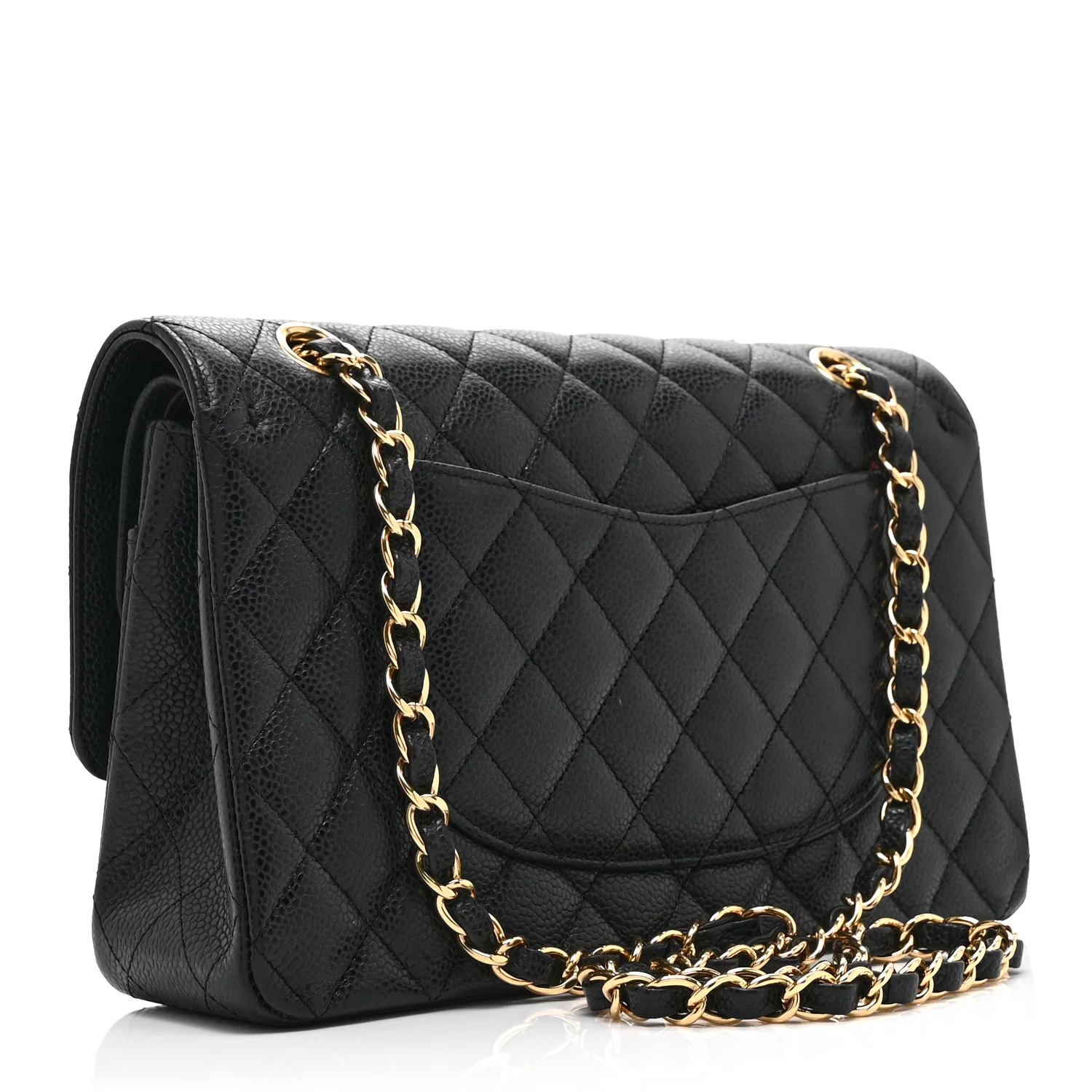 Caviar Quilted Medium Double Flap Black - Image 3