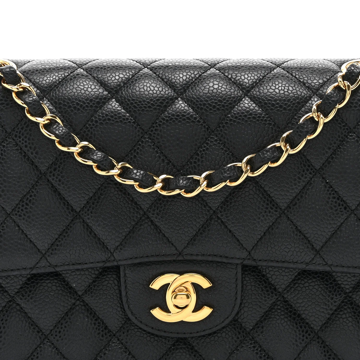 Caviar Quilted Medium Double Flap Black - Image 8