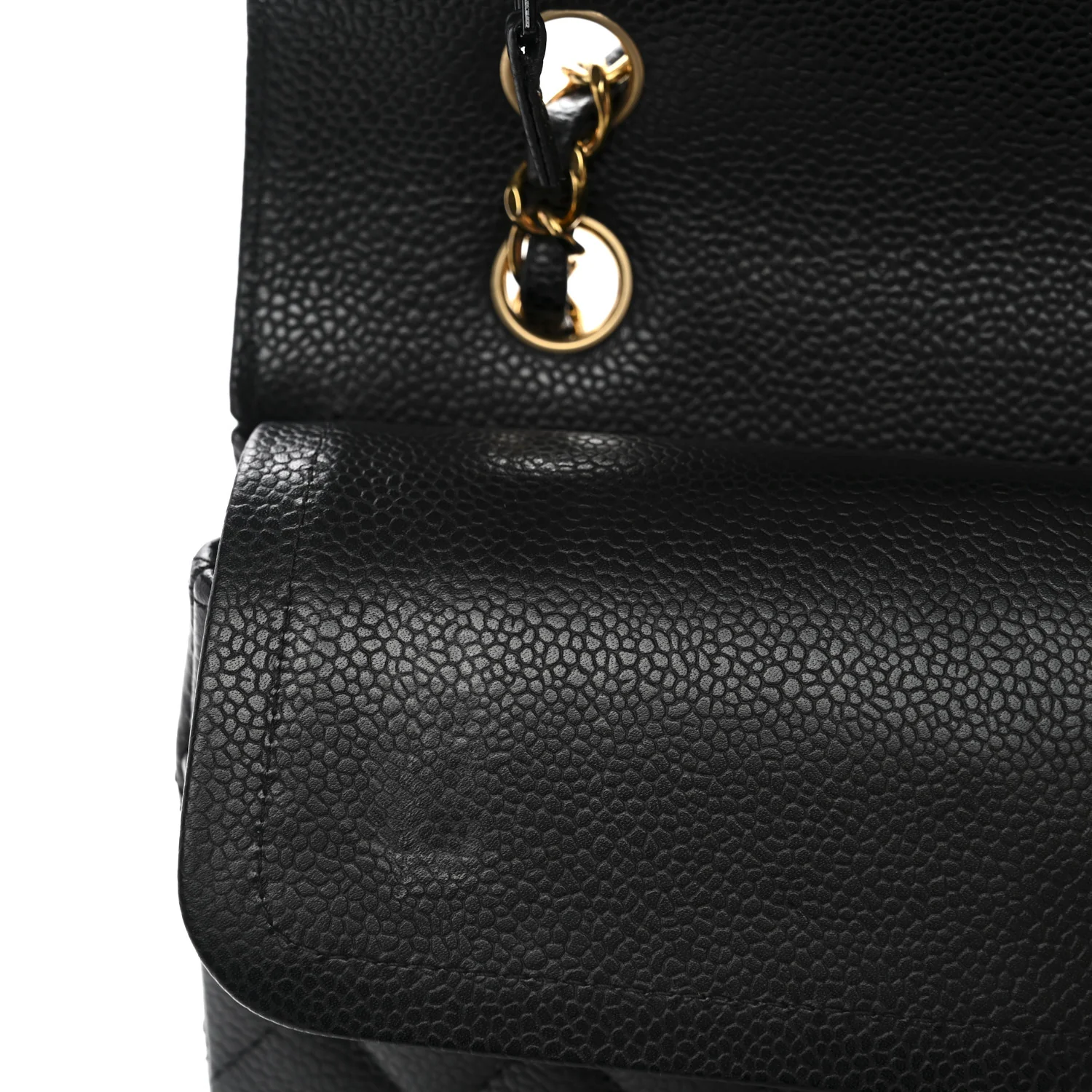 Caviar Quilted Medium Double Flap Black - Image 10