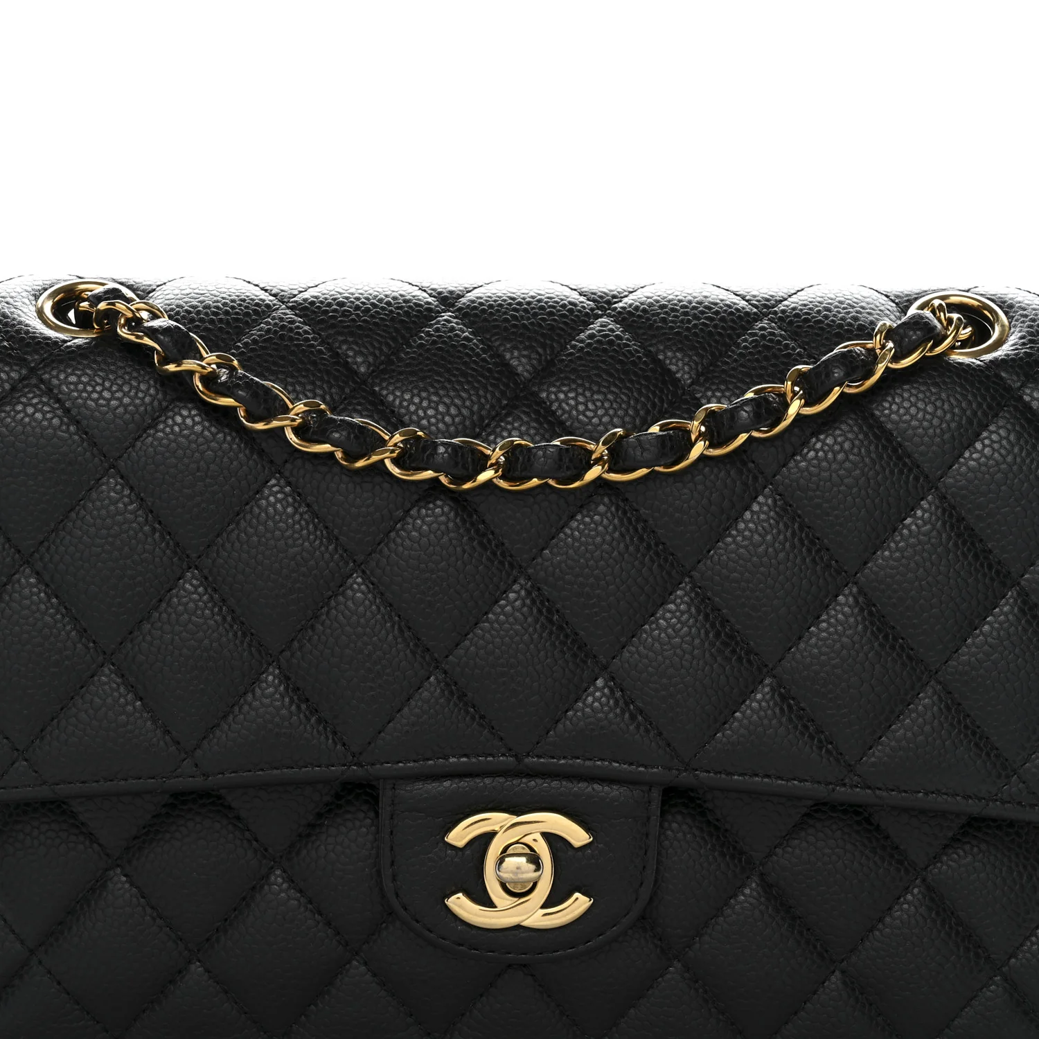 Caviar Quilted Medium Double Flap Black - Image 7