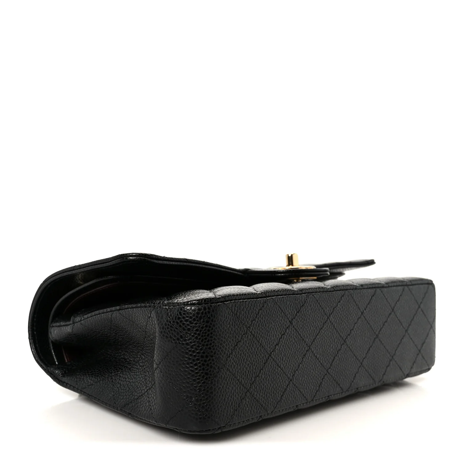 Caviar Quilted Medium Double Flap Black - Image 4