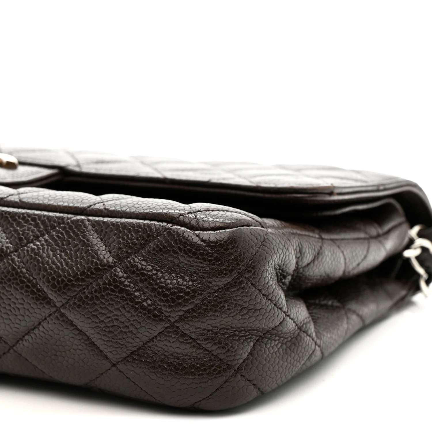 Caviar Quilted Medium Double Flap Brown - Image 19