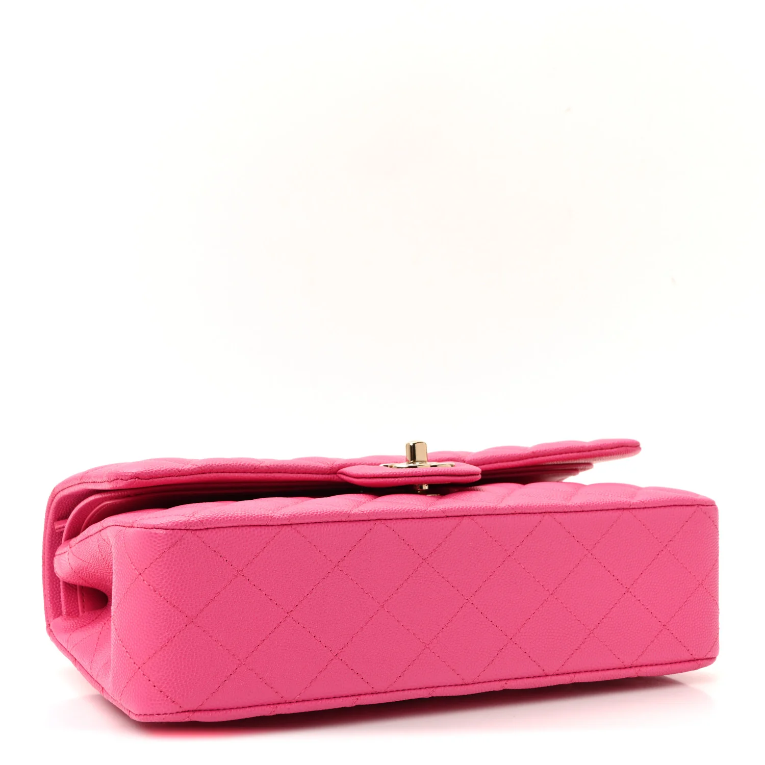 Caviar Quilted Medium Double Flap Dark Pink - Image 4