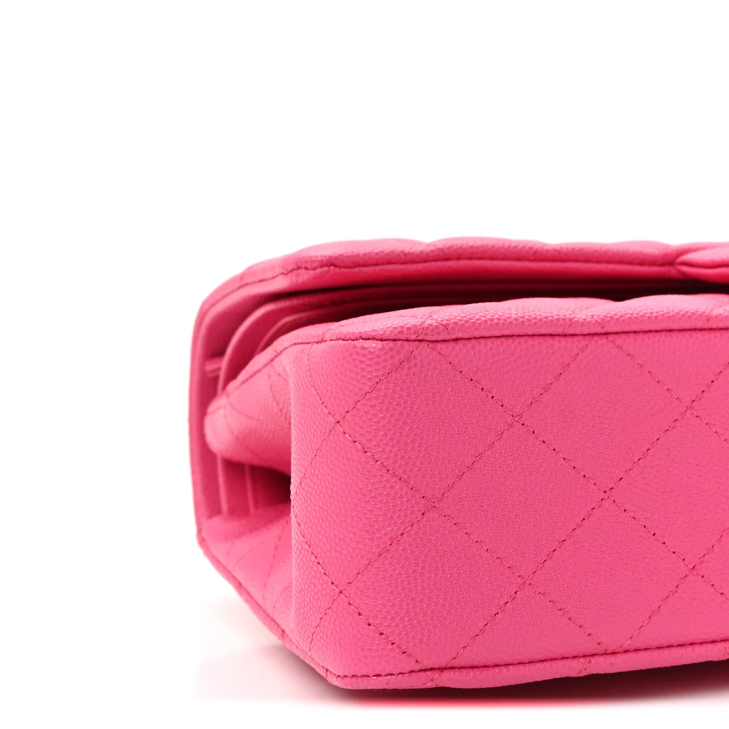 Caviar Quilted Medium Double Flap Dark Pink - Image 9