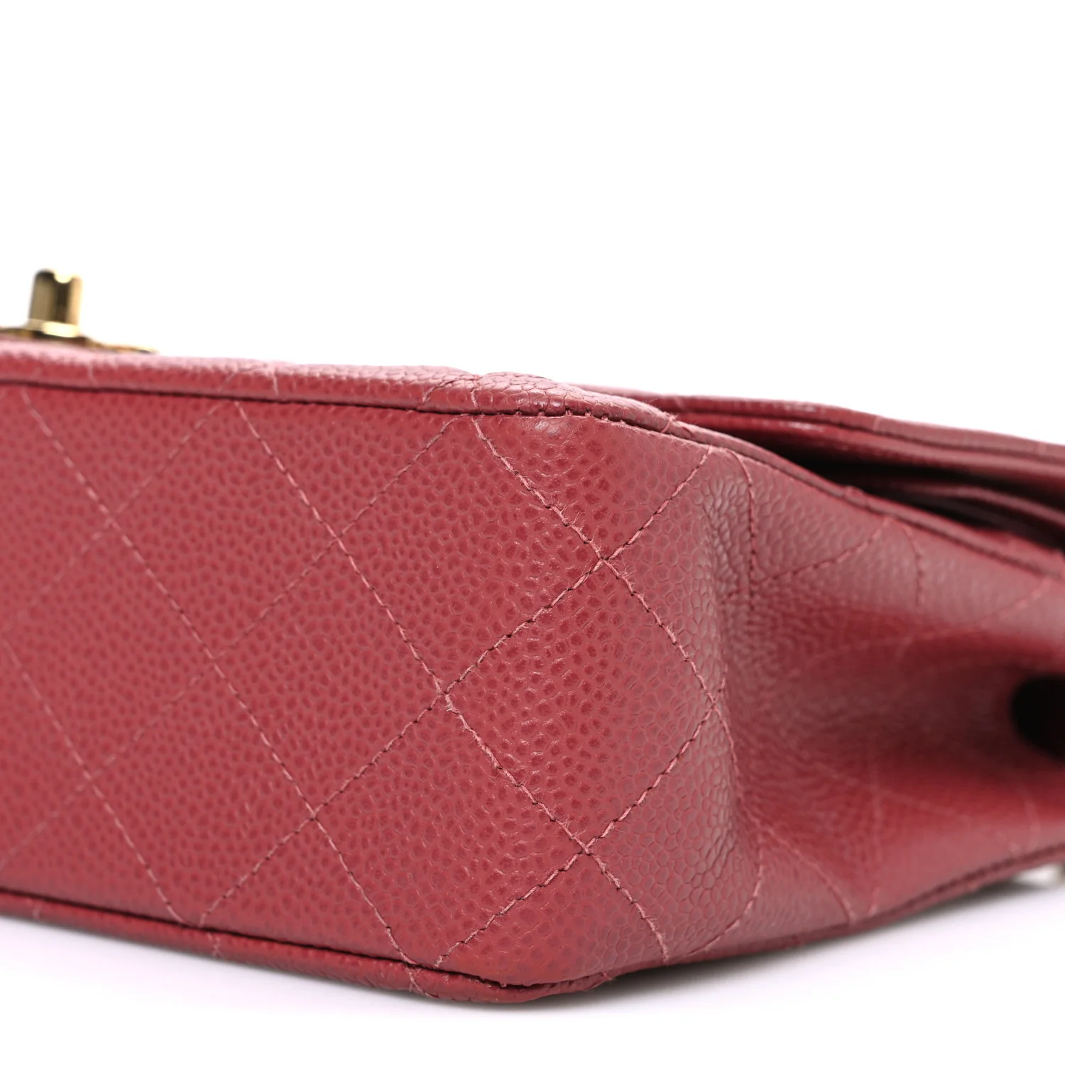 Caviar Quilted Medium Double Flap Dark Pink - Image 10