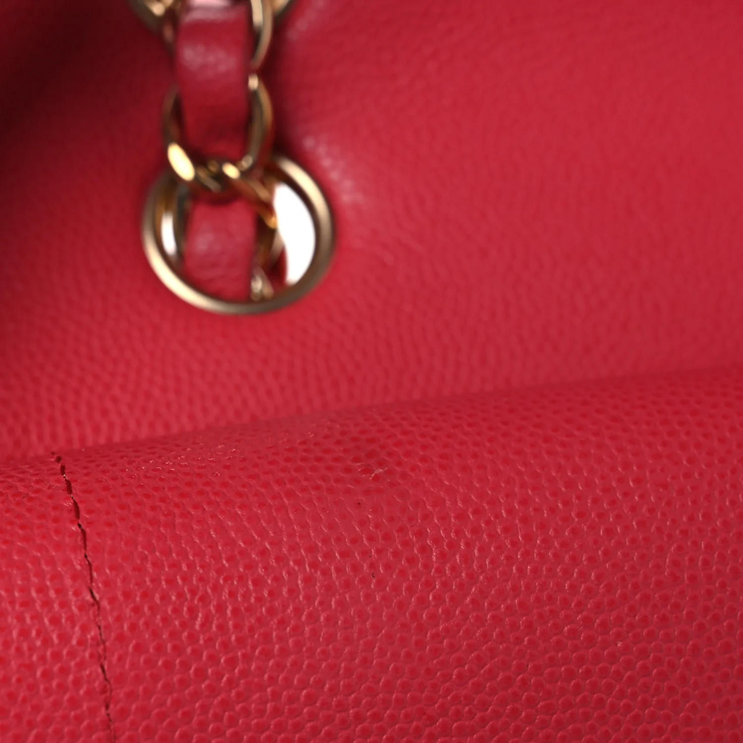 Caviar Quilted Medium Double Flap Dark Pink - Image 11