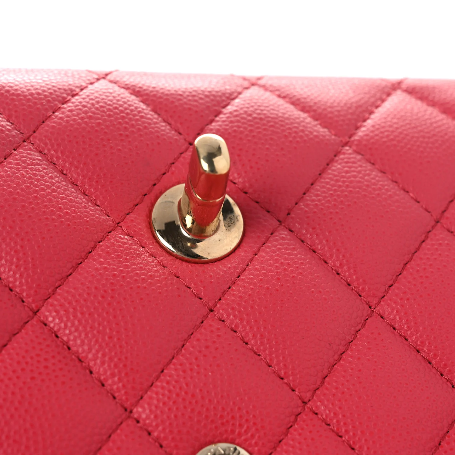 Caviar Quilted Medium Double Flap Dark Pink - Image 12
