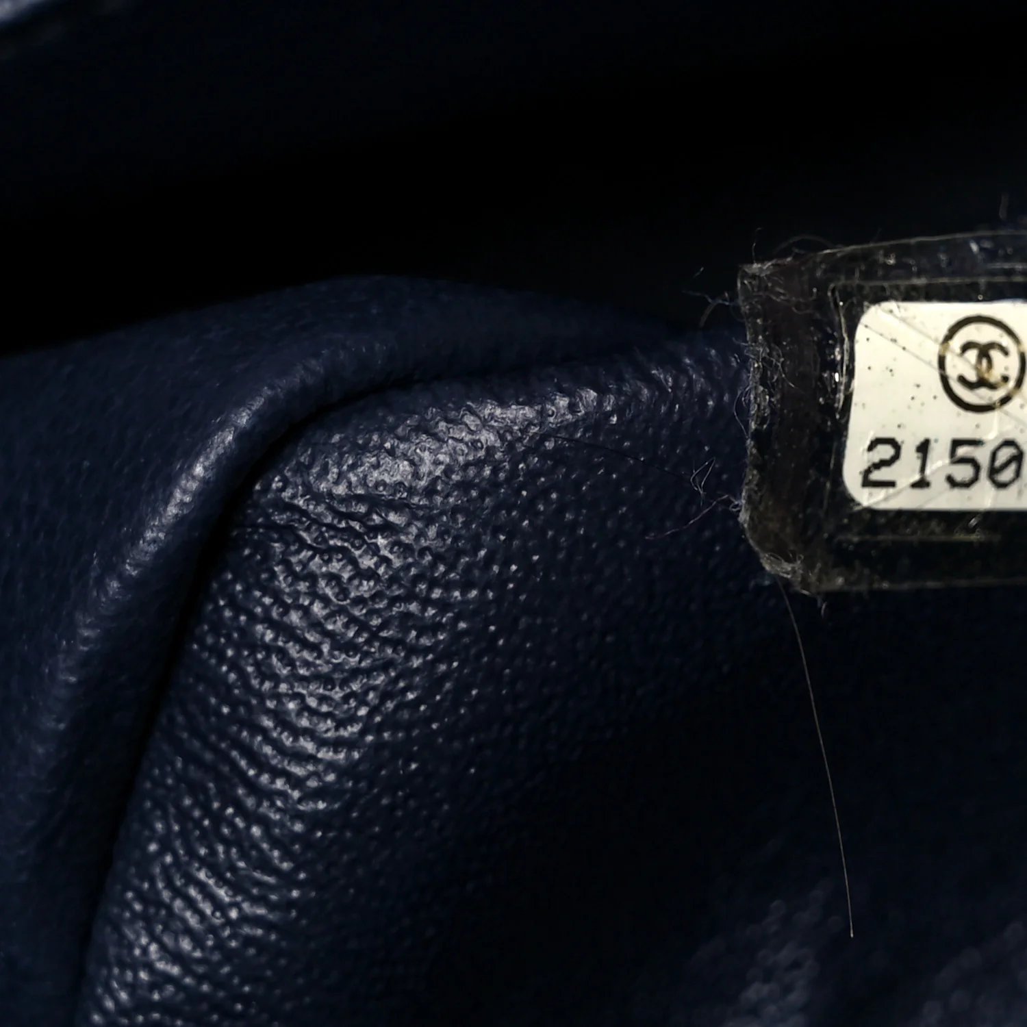 Caviar Quilted Medium Double Flap Navy - Image 7