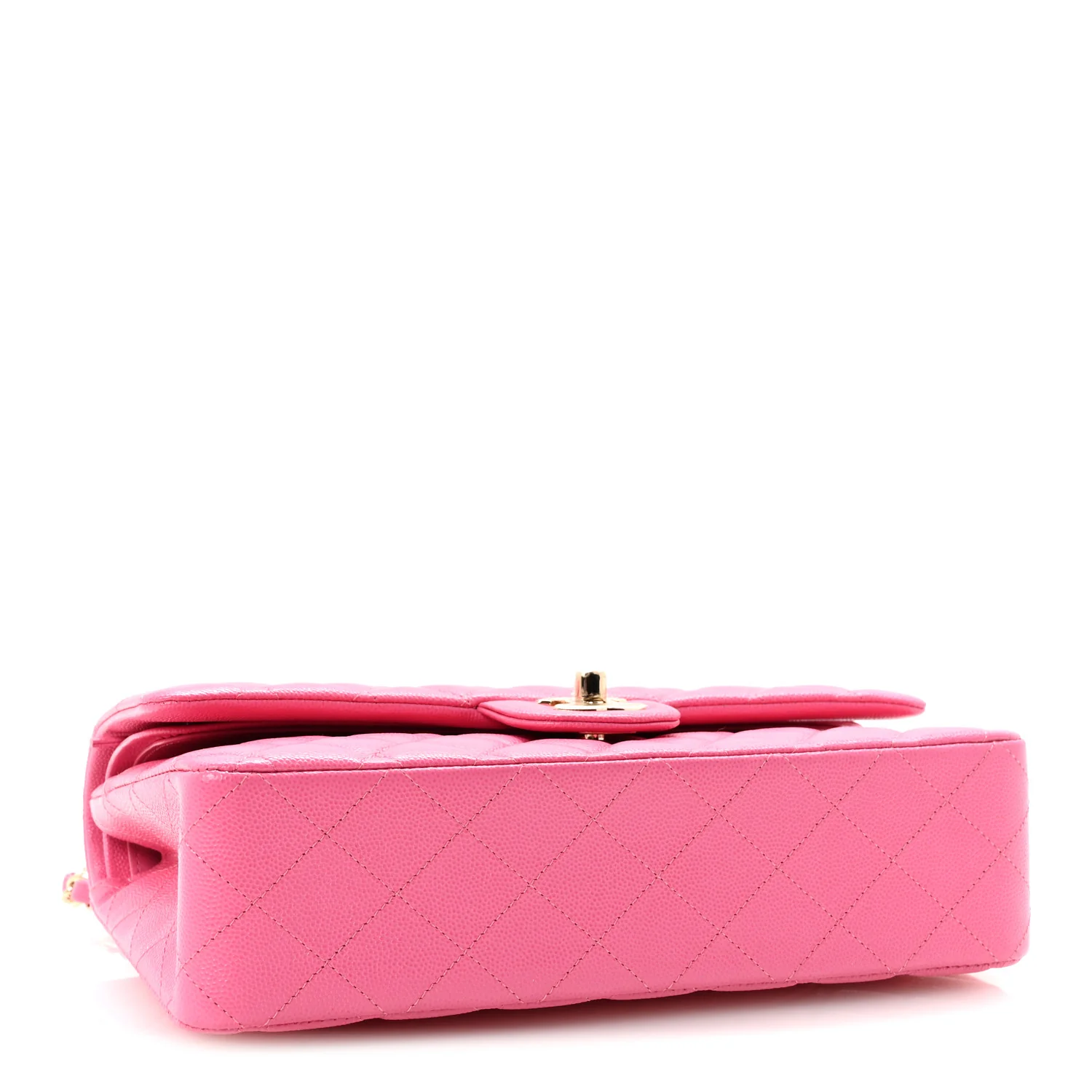 Caviar Quilted Medium Double Flap Pink - Image 4