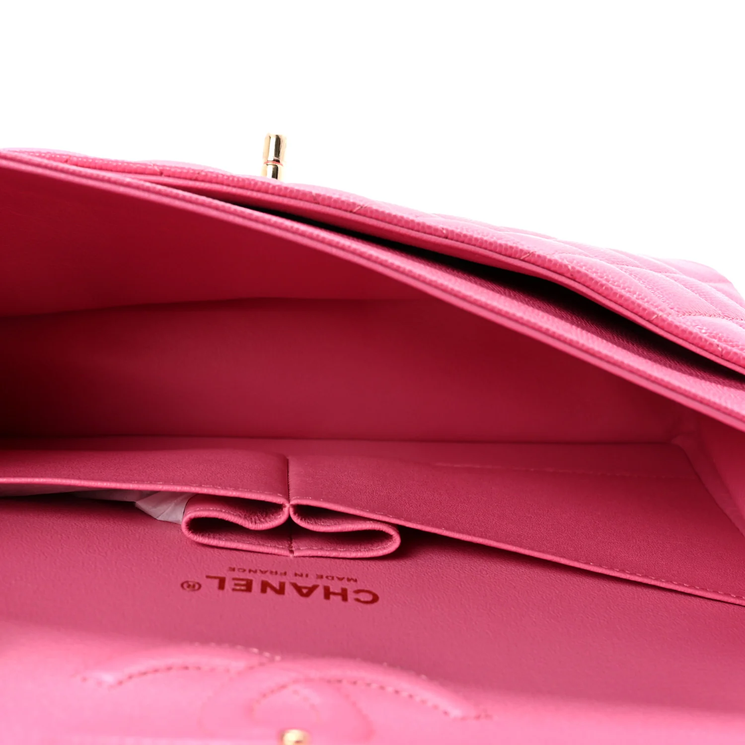 Caviar Quilted Medium Double Flap Pink - Image 5