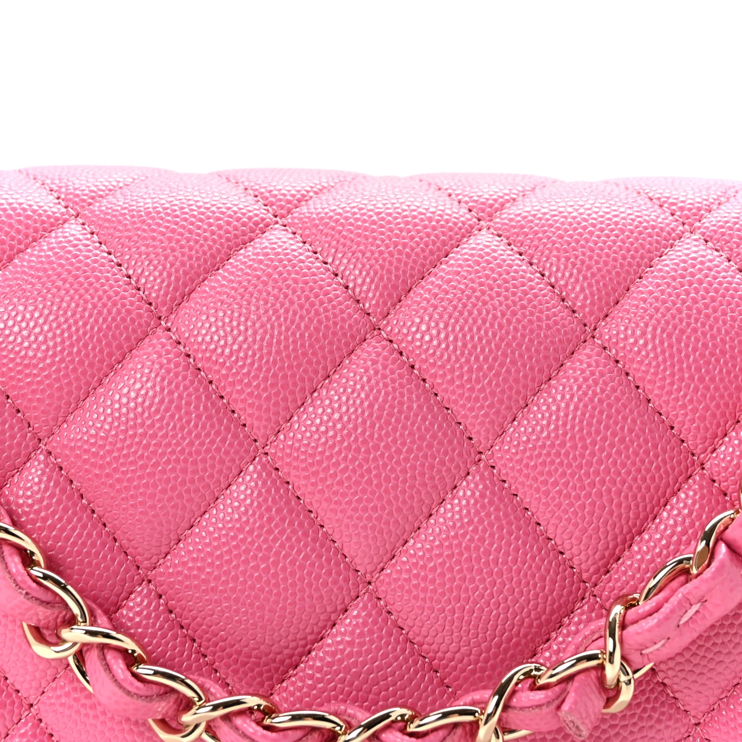 Caviar Quilted Medium Double Flap Pink - Image 8