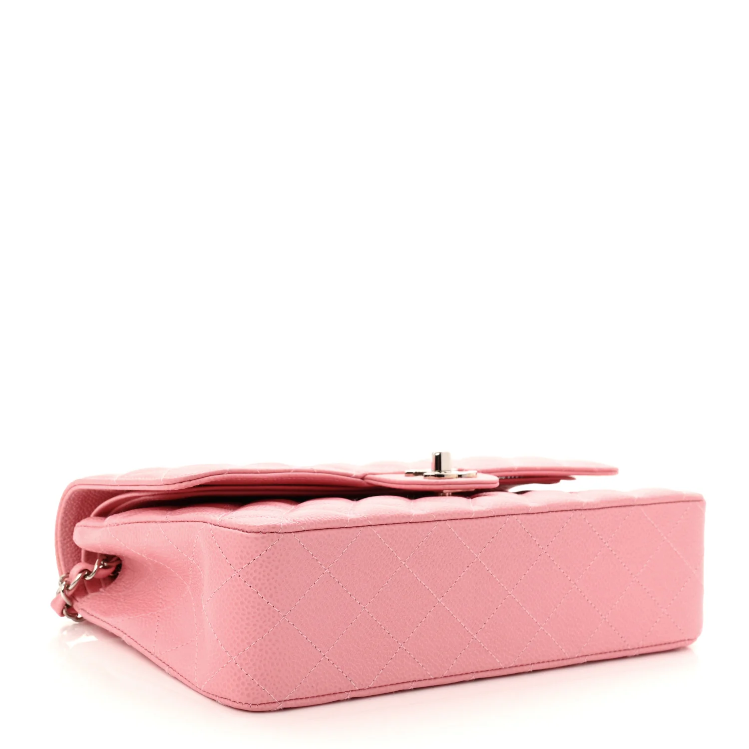 Caviar Quilted Medium Double Flap Pink - Image 4