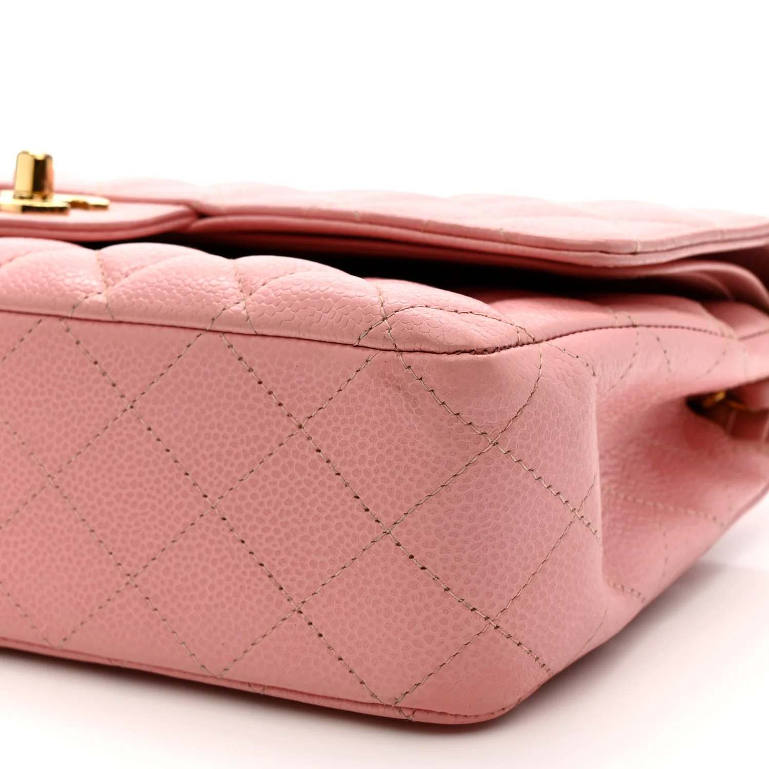 Caviar Quilted Medium Double Flap Pink - Image 10