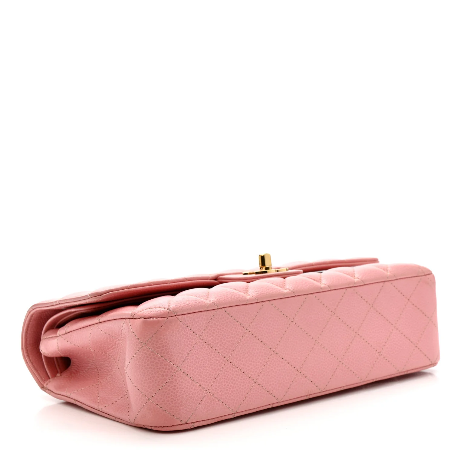 Caviar Quilted Medium Double Flap Pink - Image 4