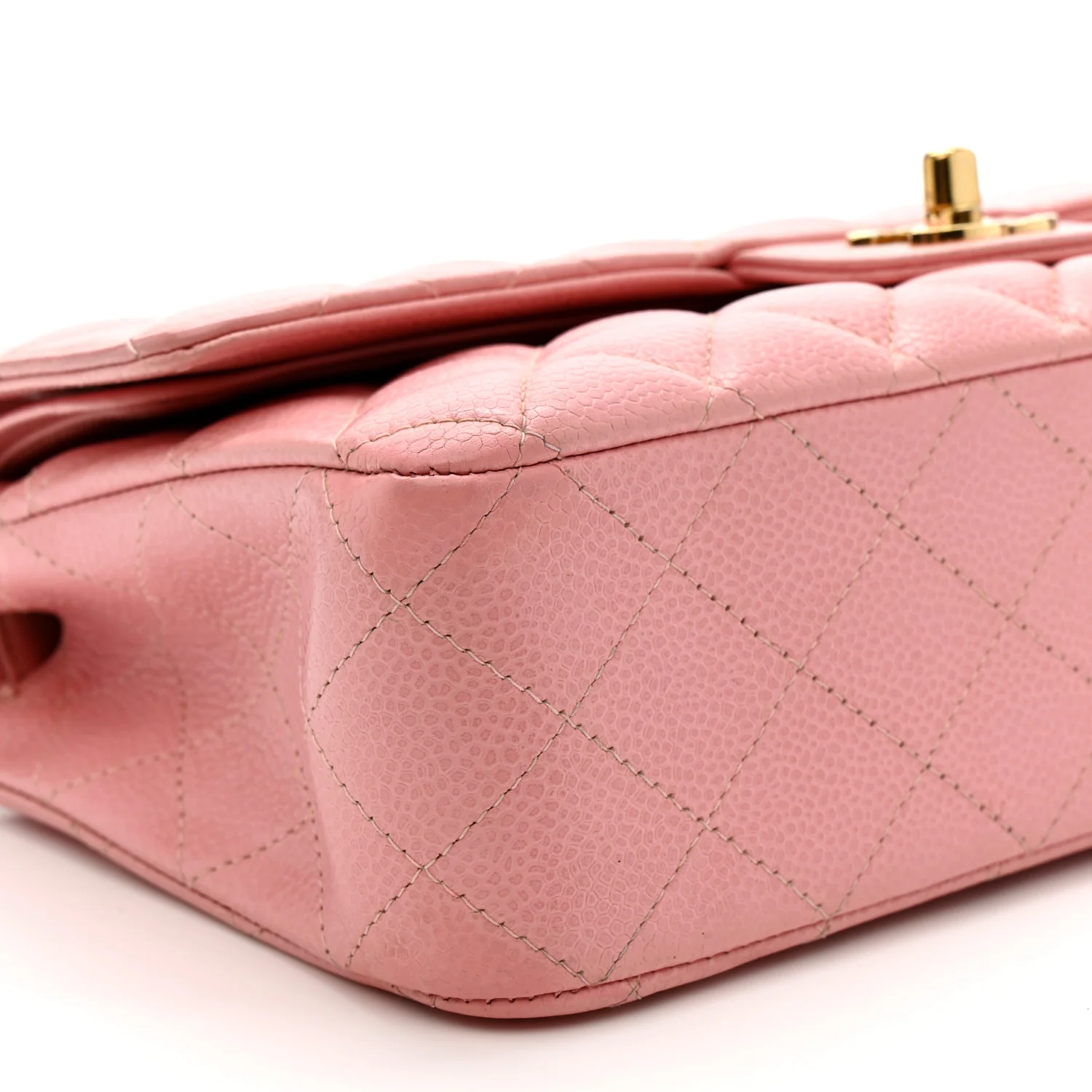 Caviar Quilted Medium Double Flap Pink - Image 9