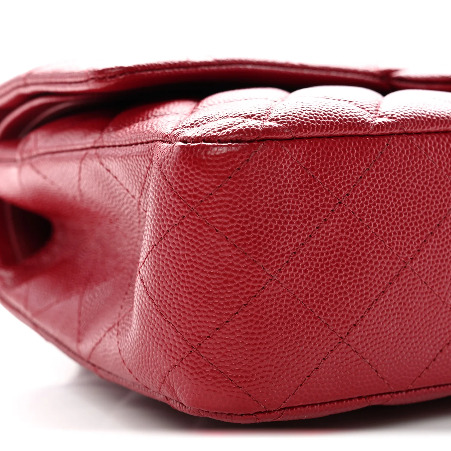 Caviar Quilted Medium Double Flap Red - Image 25