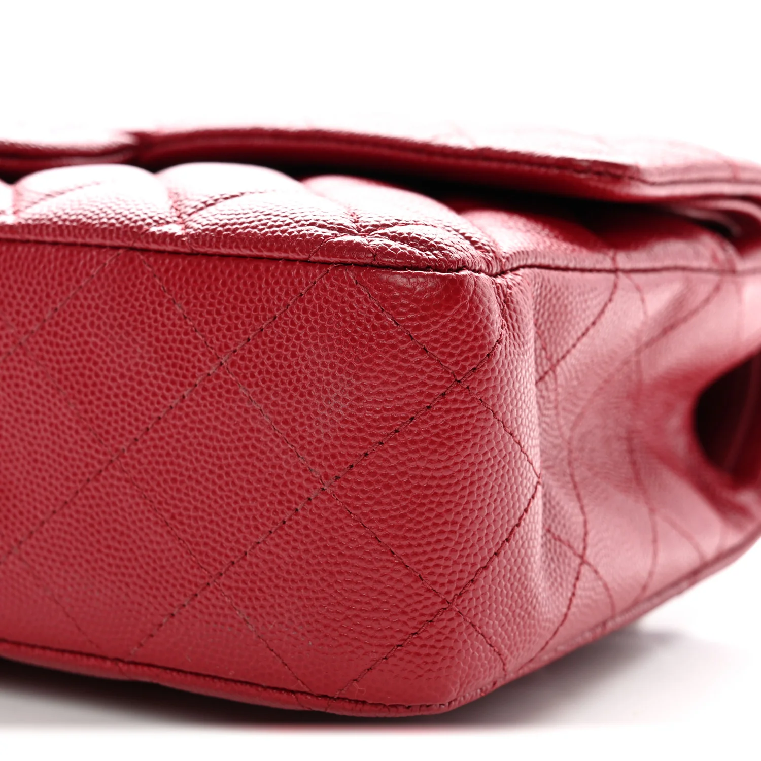 Caviar Quilted Medium Double Flap Red - Image 26