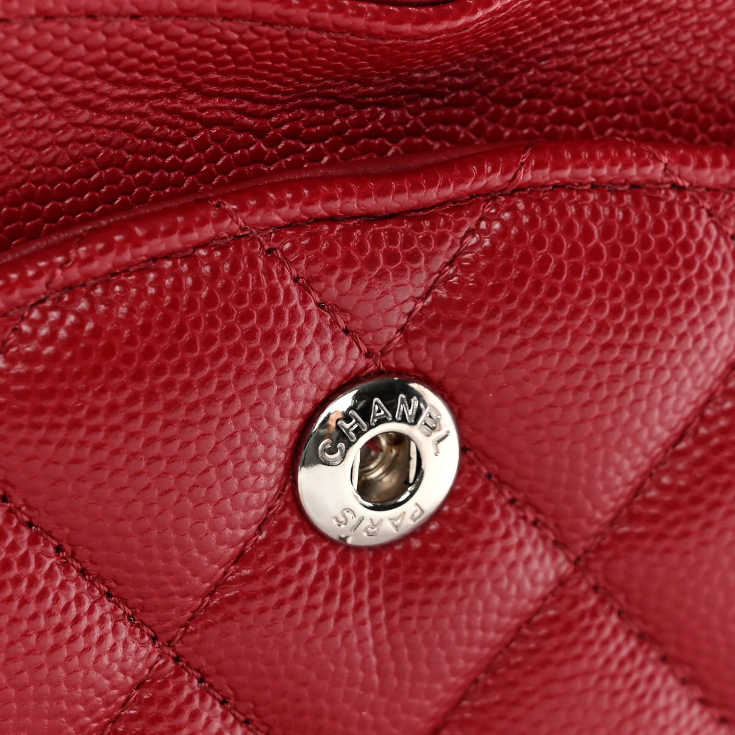 Caviar Quilted Medium Double Flap Red - Image 34