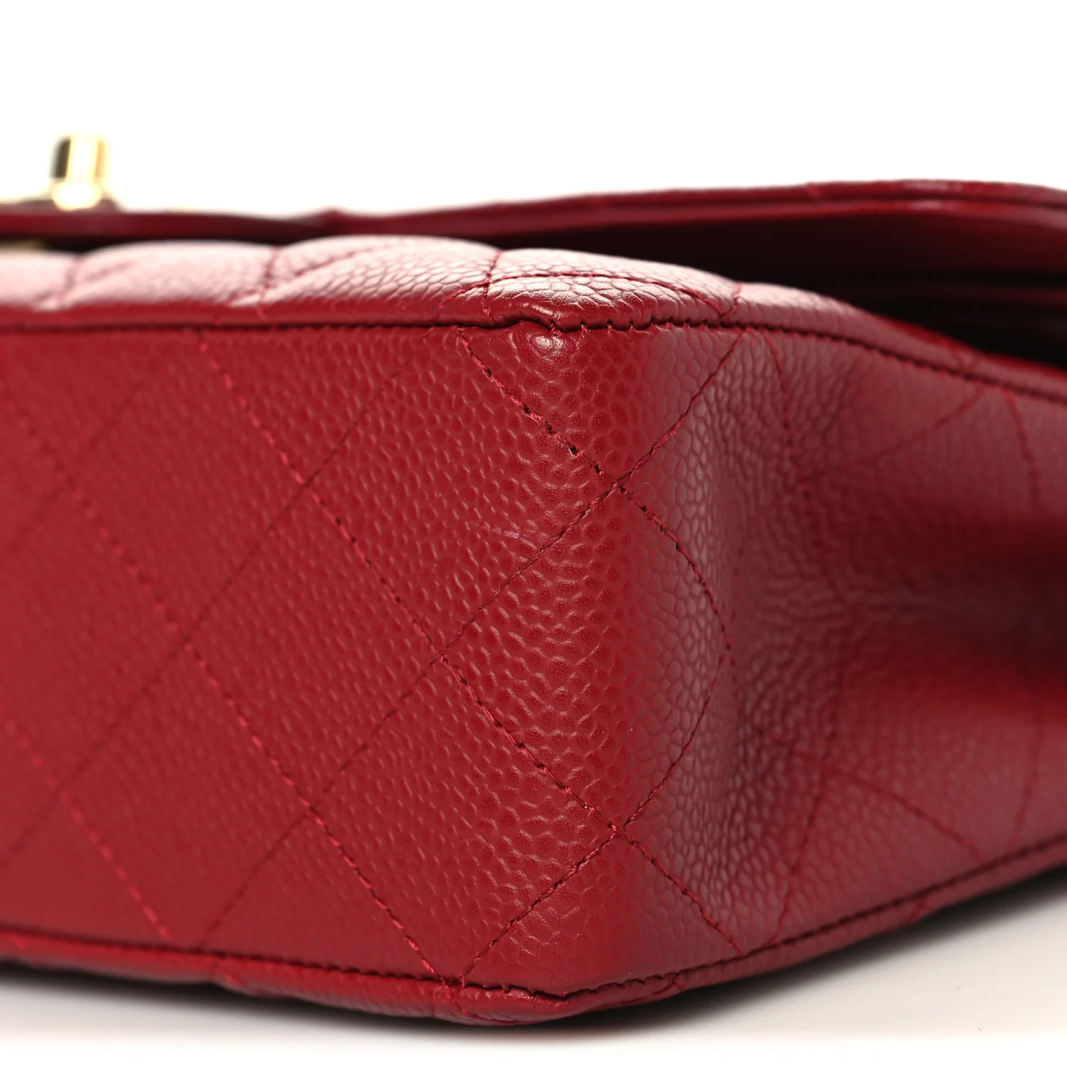 Caviar Quilted Medium Double Flap Red - Image 10