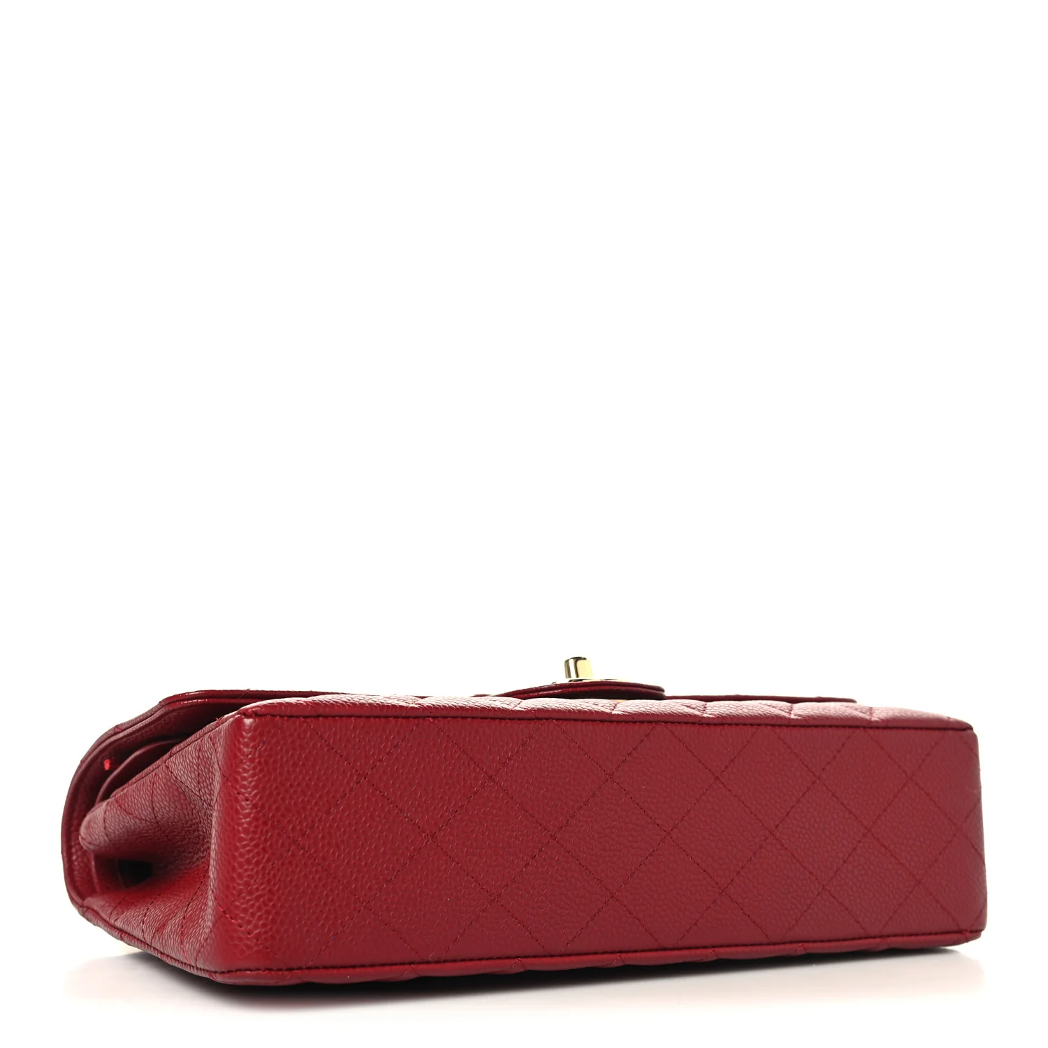Caviar Quilted Medium Double Flap Red - Image 4