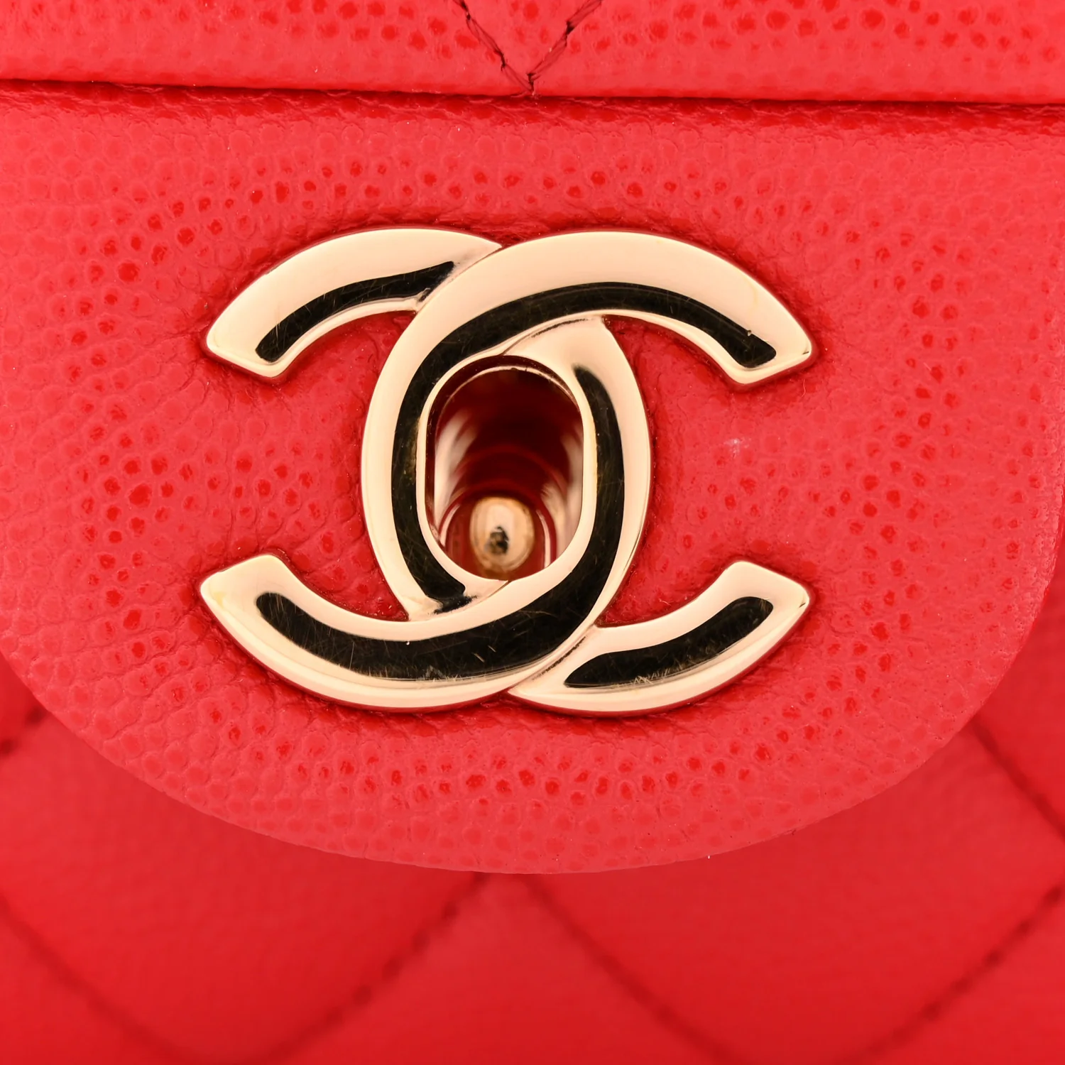 Caviar Quilted Medium Double Flap Red - Image 10