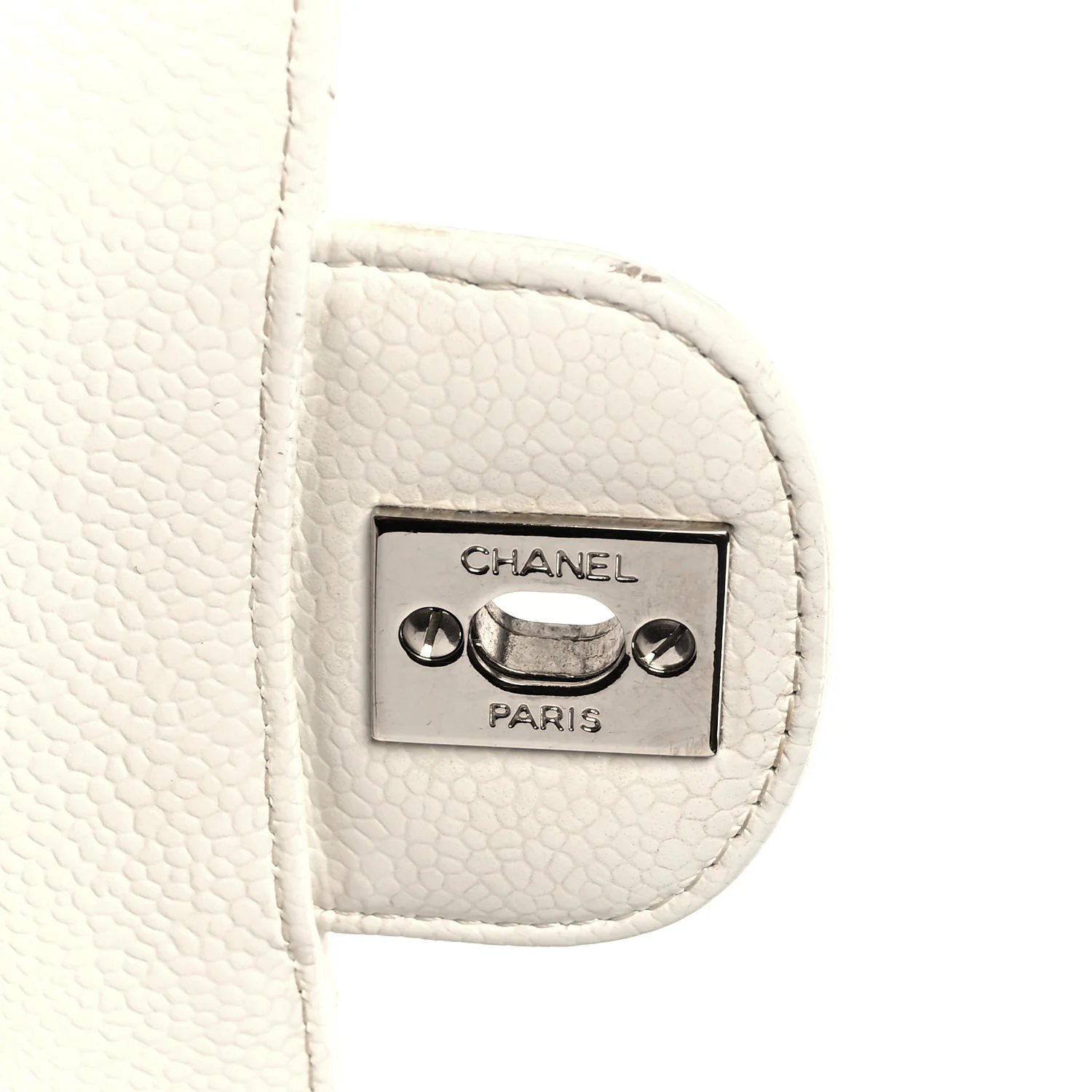 Caviar Quilted Medium Double Flap White - Image 7