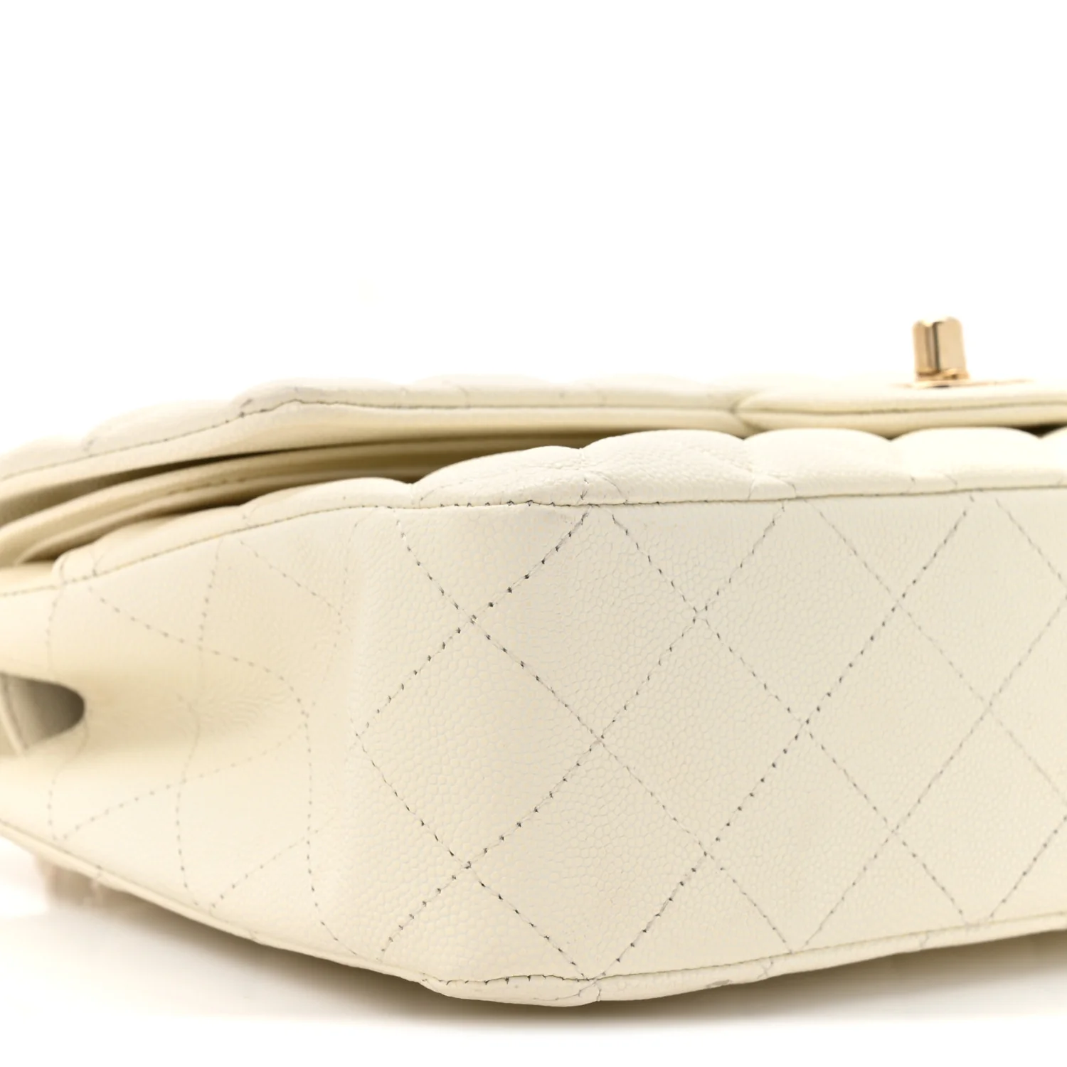 Caviar Quilted Medium Double Flap White - Image 10